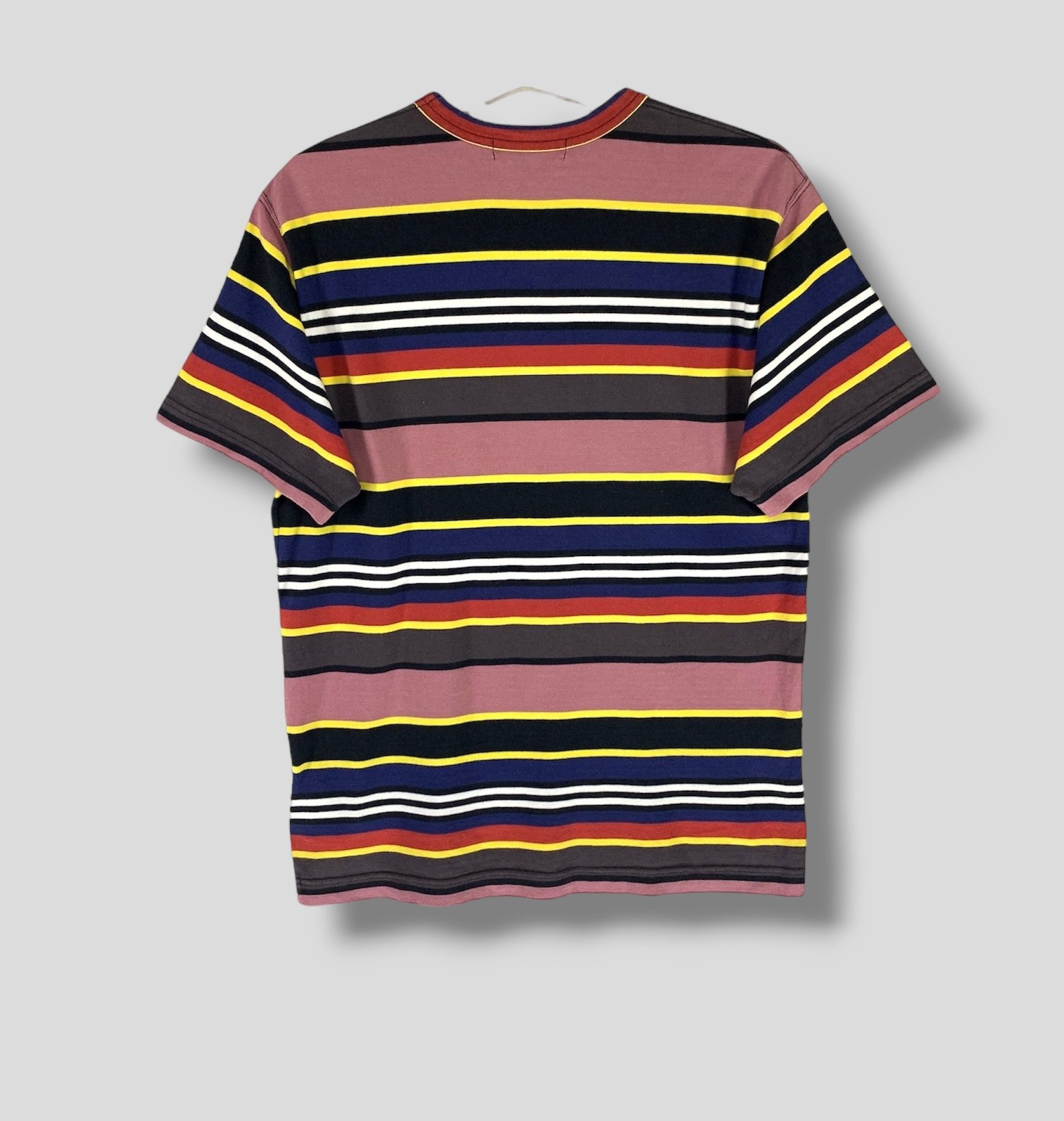 Comme des garcons ugo rondinone stripe multicolor tshirt