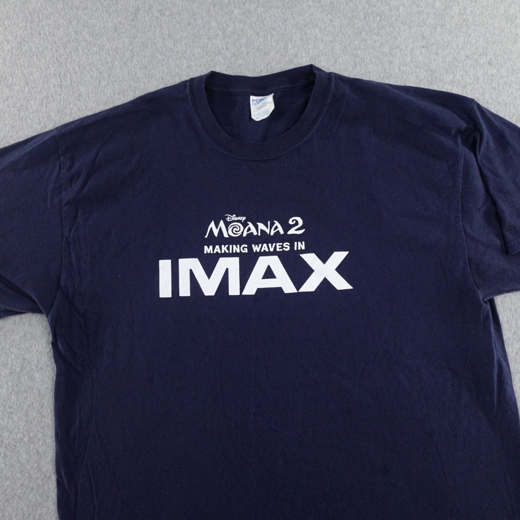 Port & Company Moana Movie Promo XL T-Shirt Mens Blue Short Sleeve Crew Neck IMAX Disney Maui 22X29 2020-2029 Port & Company Size US XL / EU 56 / 4 - 7 Thumbnail