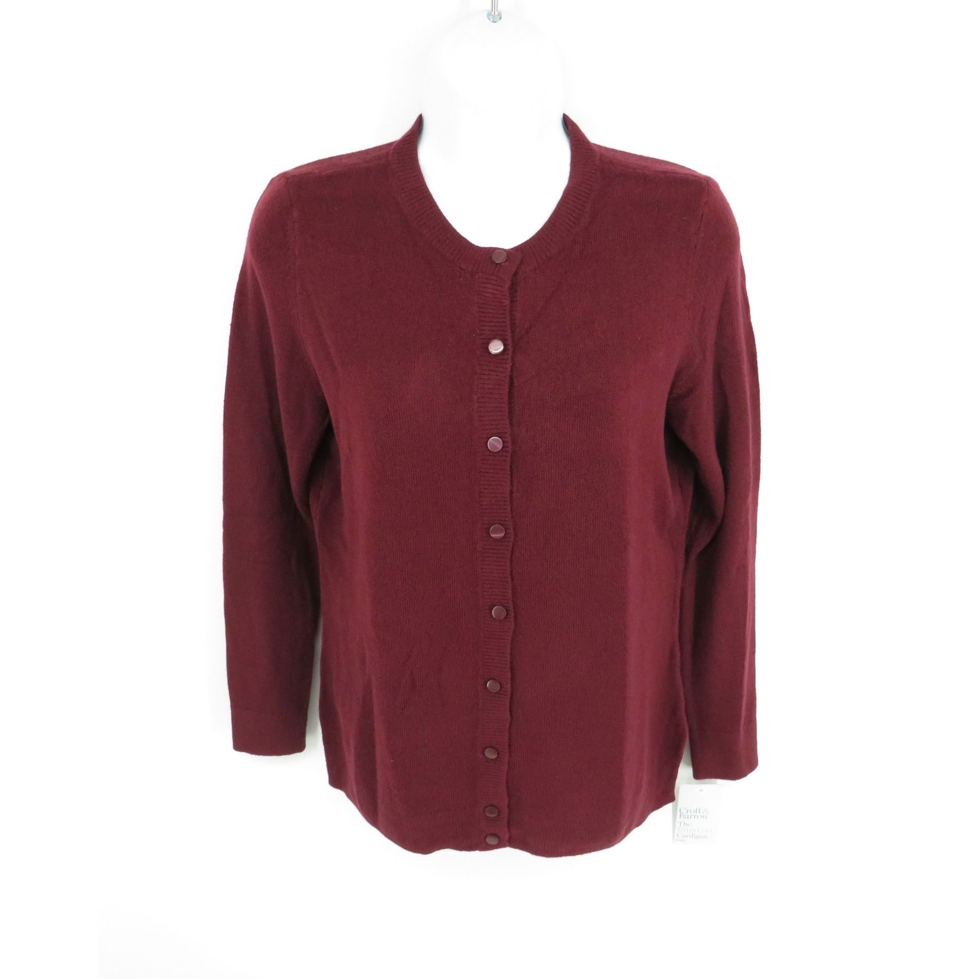 Croft & Barrow Croft & Barrow Burgundy Button-Up Cardigan Sweater PXS NWT $ Size XS / US 0-2 / IT 36-38 - 1 Thumbnail