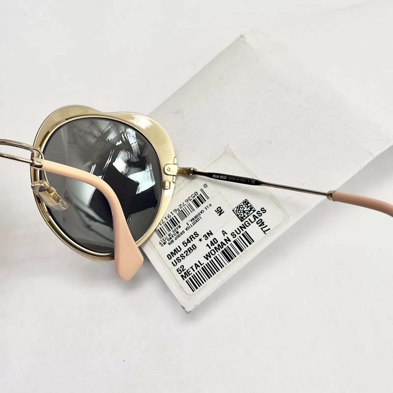 Miu Miu MIU MIU 54R Gold Red Silver Mirror Round Heart Metal Mu54RS Size ONE SIZE - 4 Thumbnail