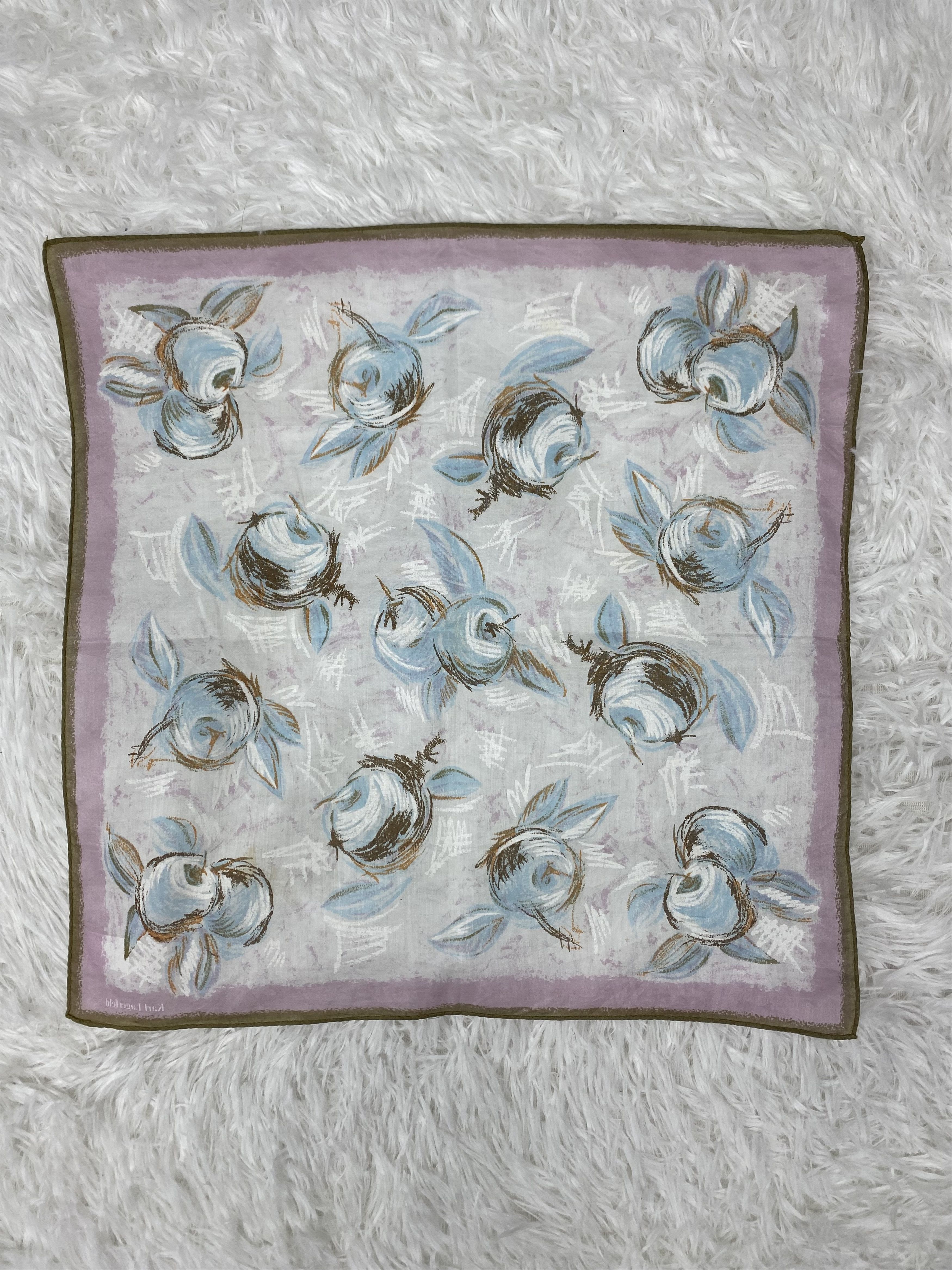 Karl Lagerfeld × Vintage Vintage Karl Lagerfeld Handkerchief Neckerchief PH0743 Size ONE SIZE - 4 Thumbnail