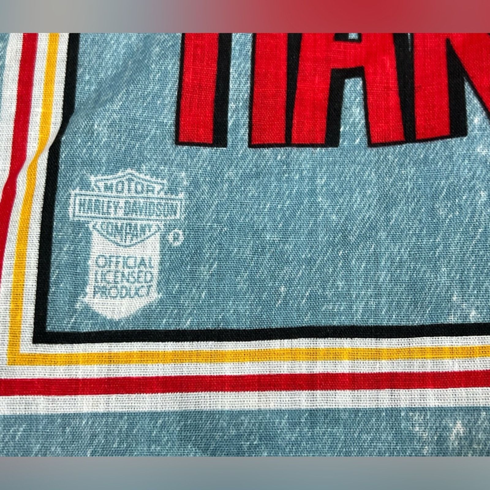 Harley Davidson Vintage Harley Davidson Bandana Made In USA Eagle Deadstock Size ONE SIZE - 4 Thumbnail