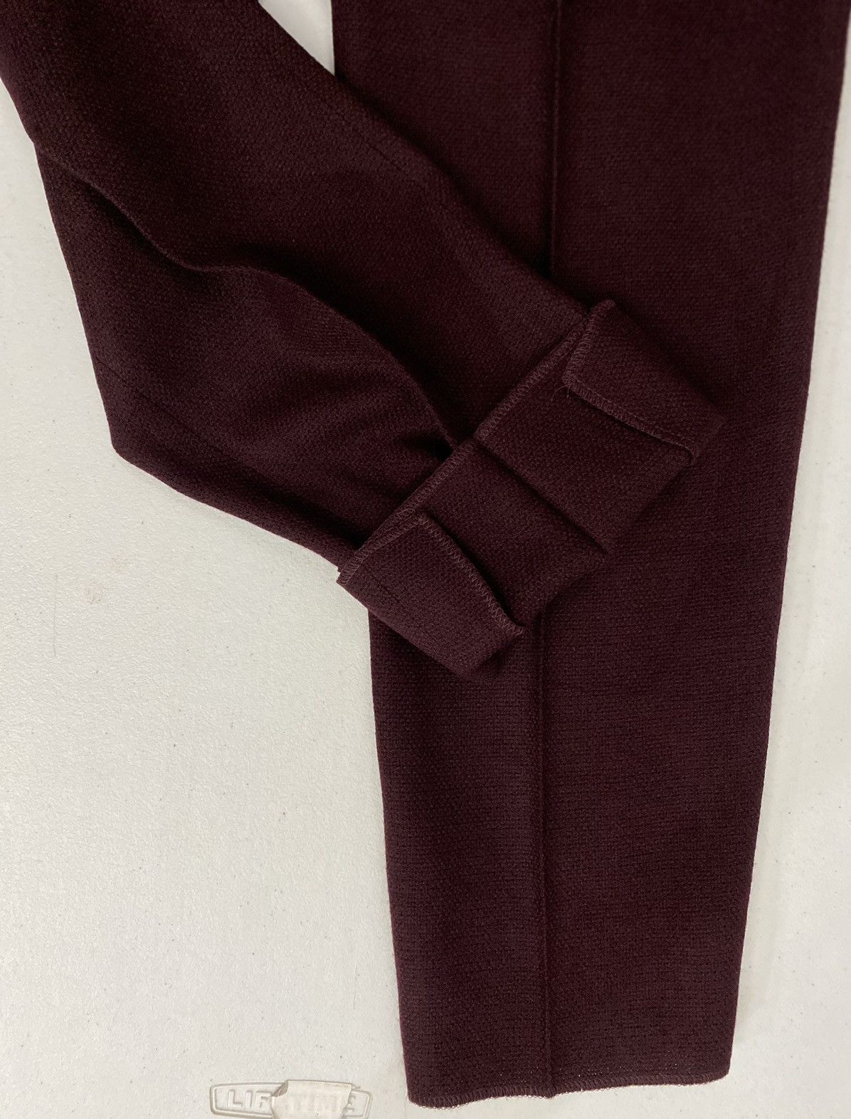 Yohji Yamamoto Yohji Yamamoto 🇯🇵 Dark Wine Crepe Wool Knit Trousers 34 NEW Size US 34 / EU 50 - 17 Thumbnail
