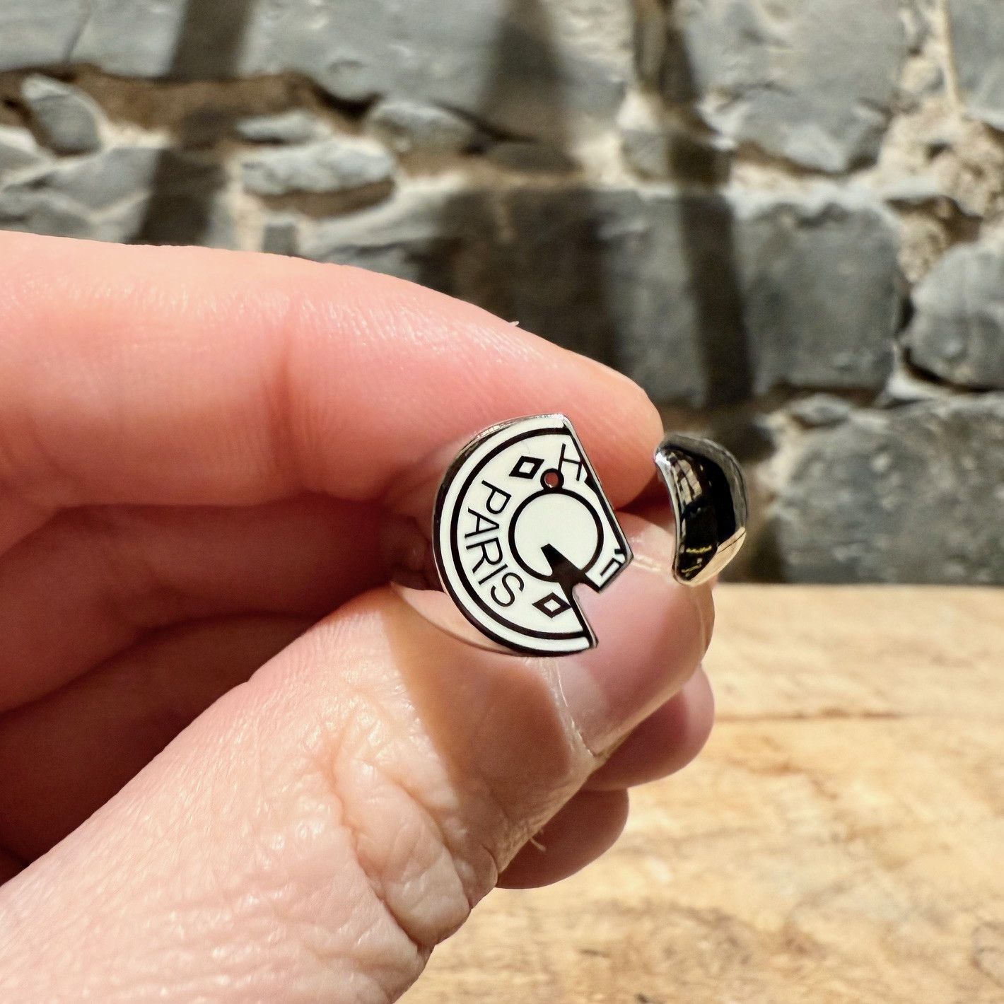 Hermes Hermès Carrousel Craie Lacquered Signet Ring - Size 60 Size ONE SIZE - 6 Thumbnail