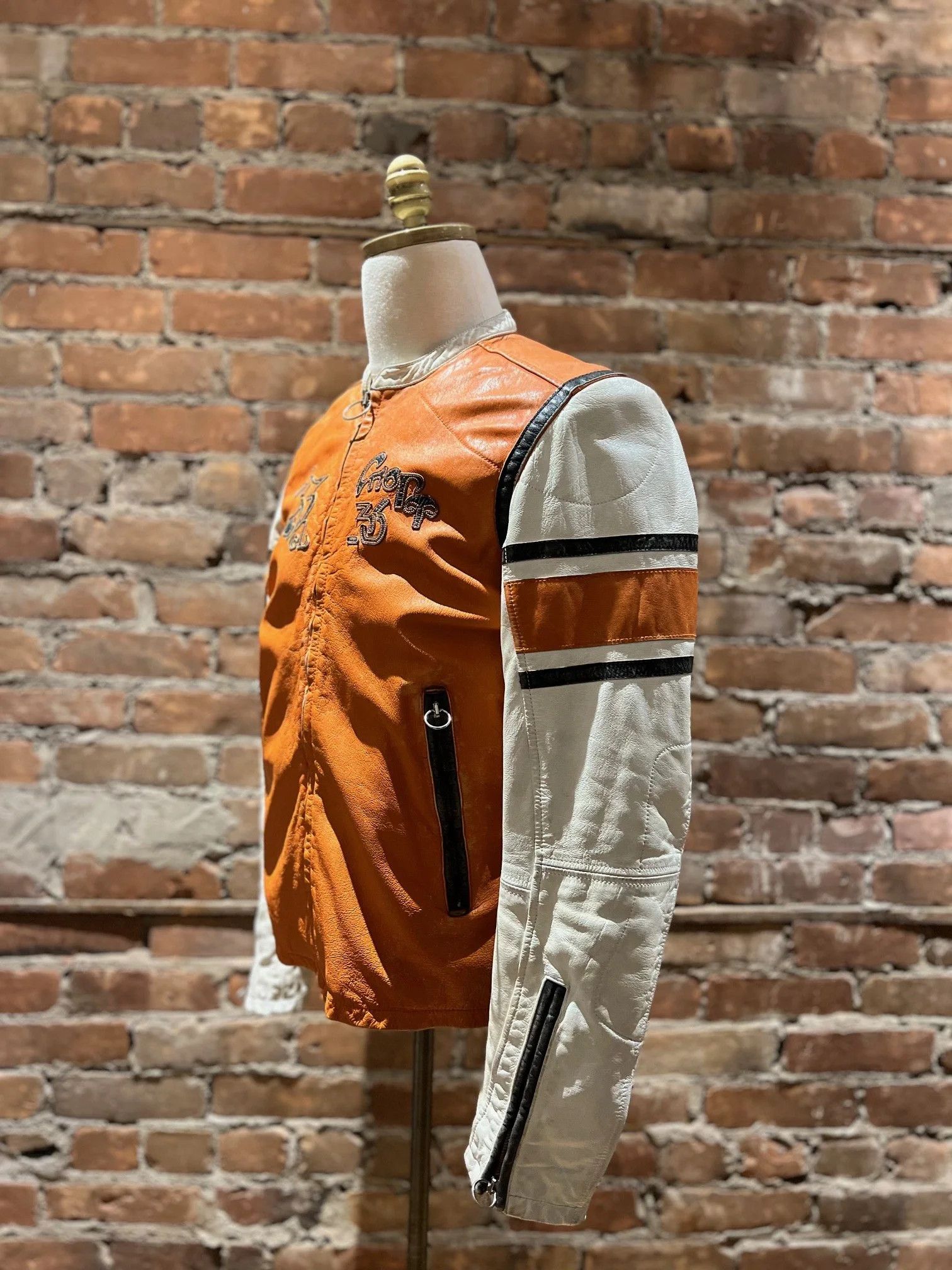 Diesel Diesel Black Gold “Chopper 33” Racer Leather Jacket Size US M / EU 48-50 / 2 - 2 Thumbnail