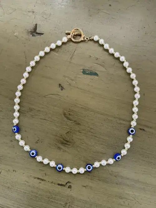 Chain x Jewelry Third Eye Pearl Necklace in Silver, Men's