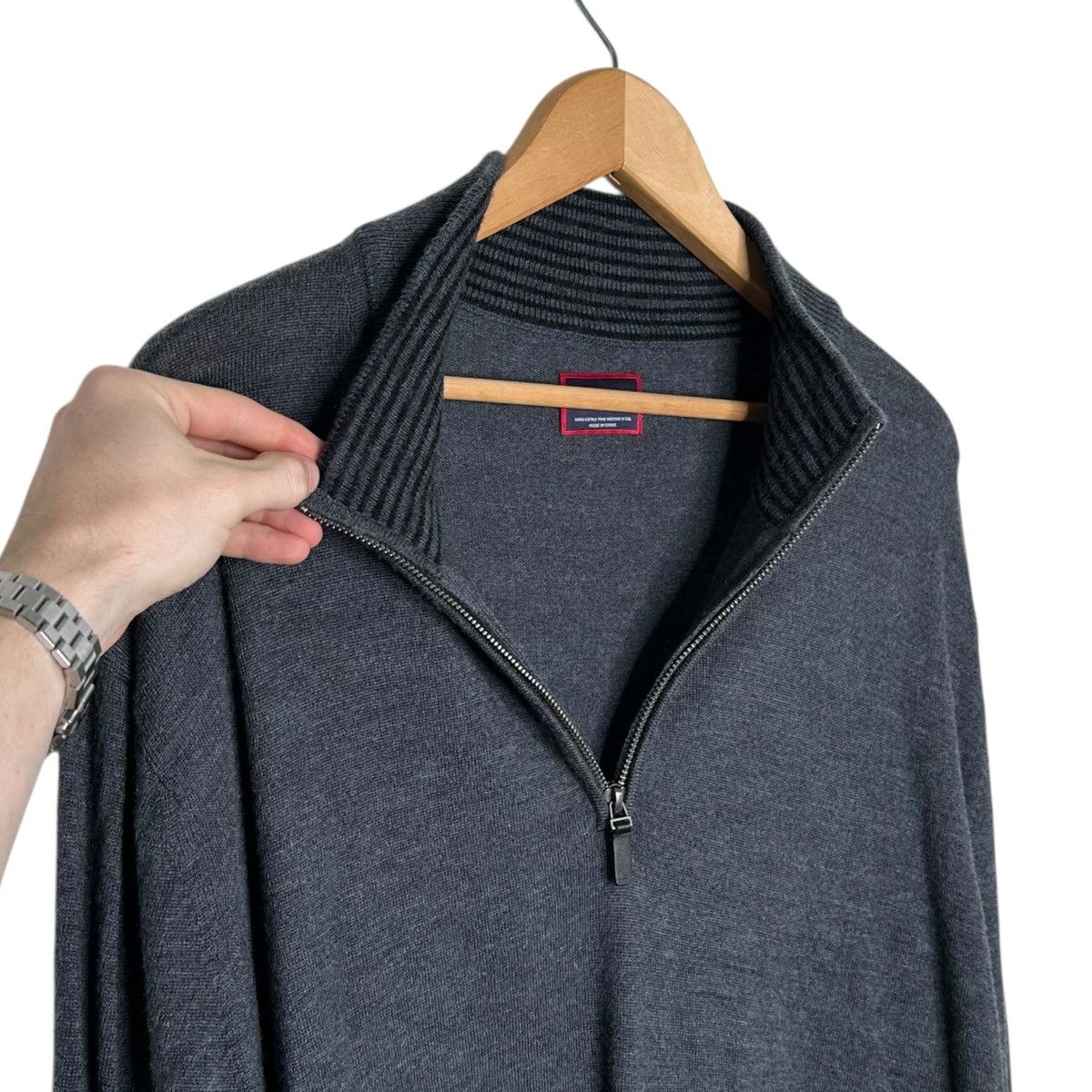 UNTUCKit Untuckit Wool Quarter Zip Sweater Size US XXL / EU 58 / 5 - 3 Thumbnail
