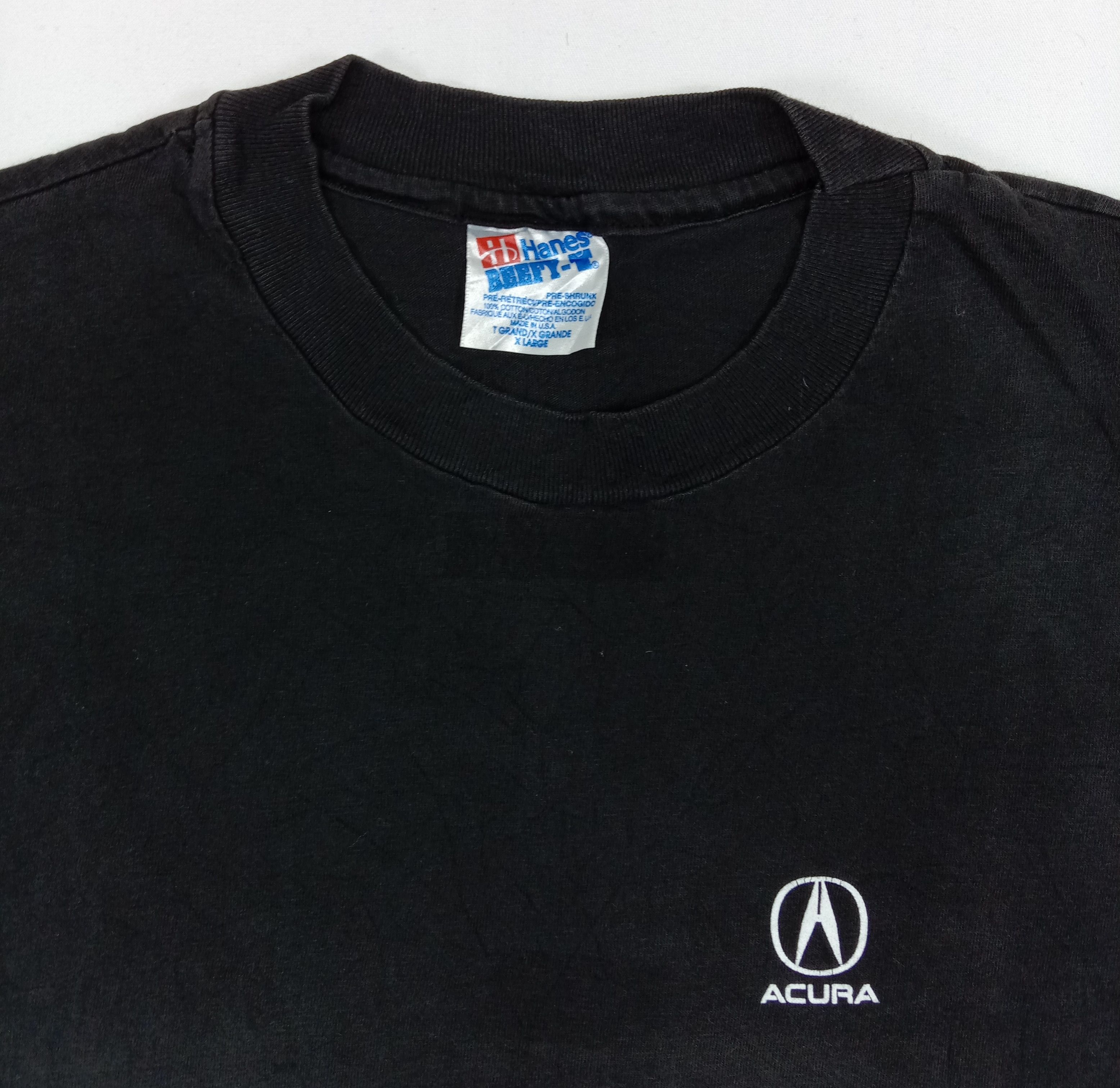 Hanes Vintage 90s Single Stitch Acura T Shirt Size US XL / EU 56 / 4 - 2 Thumbnail