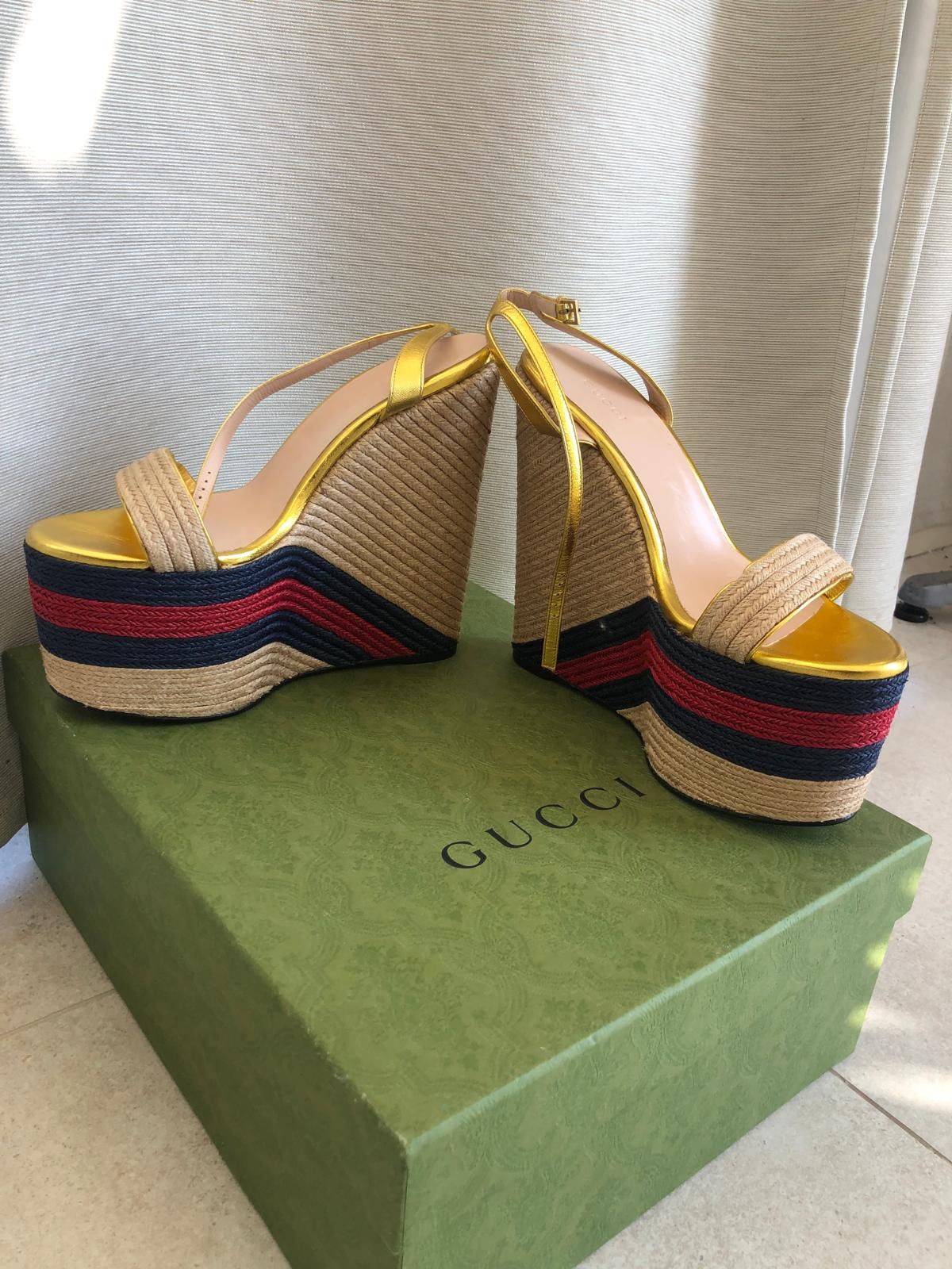 Gucci Gucci Gold Platform Espadrilles - Edizione Limitata di Lusso Size US 10 / IT 40 - 9 Thumbnail