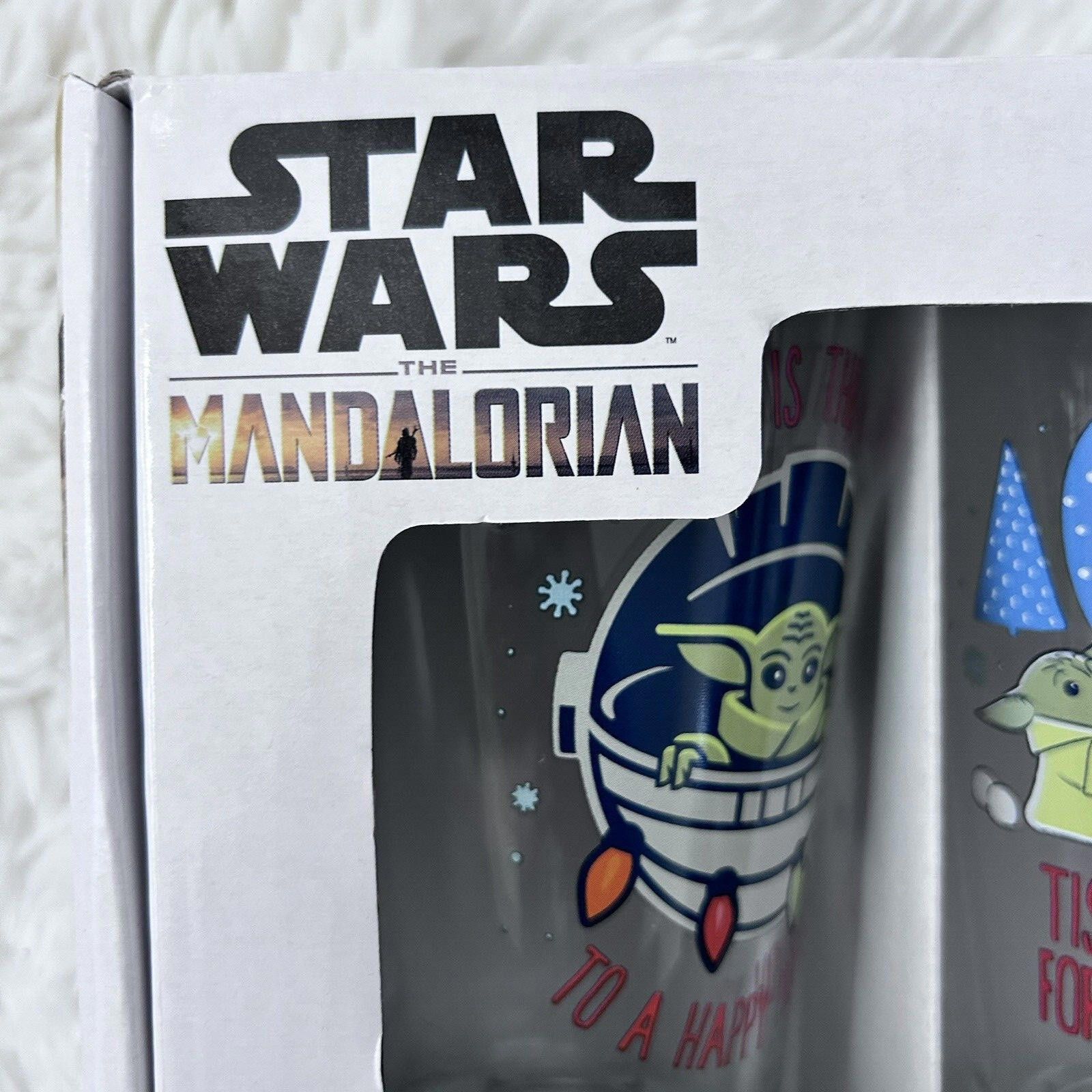 Designer Star Wars Mandalorian TIS THE SEASON 16oz Glasses 2Pk Size ONE SIZE - 5 Thumbnail