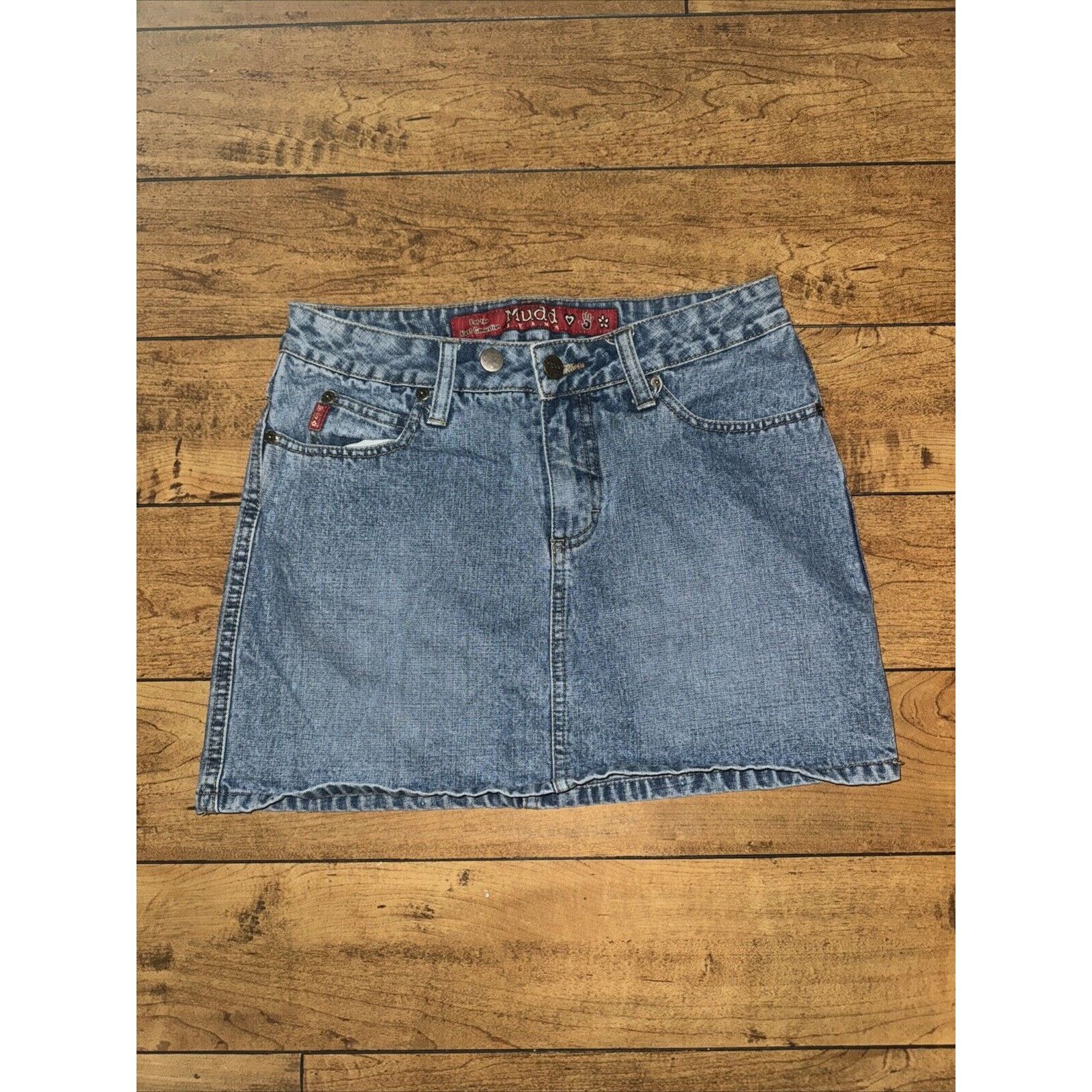 Vintage Vintage Y2K Mudd Jeans Denim Skirt Size 3 28in Measured Size 28" / US 6 / IT 42 - 1 Thumbnail