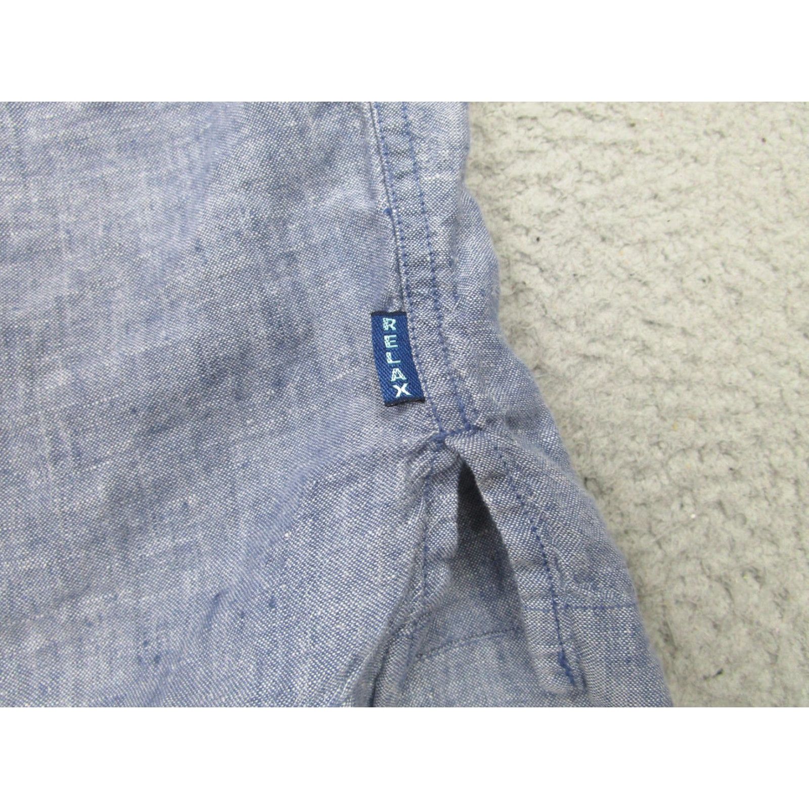 Tommy Bahama Tommy Bahama Shirt Mens 2XL Blue Linen Short Sleeve Button Relax Fit Shirt Size US XXL / EU 58 / 5 - 6 Thumbnail