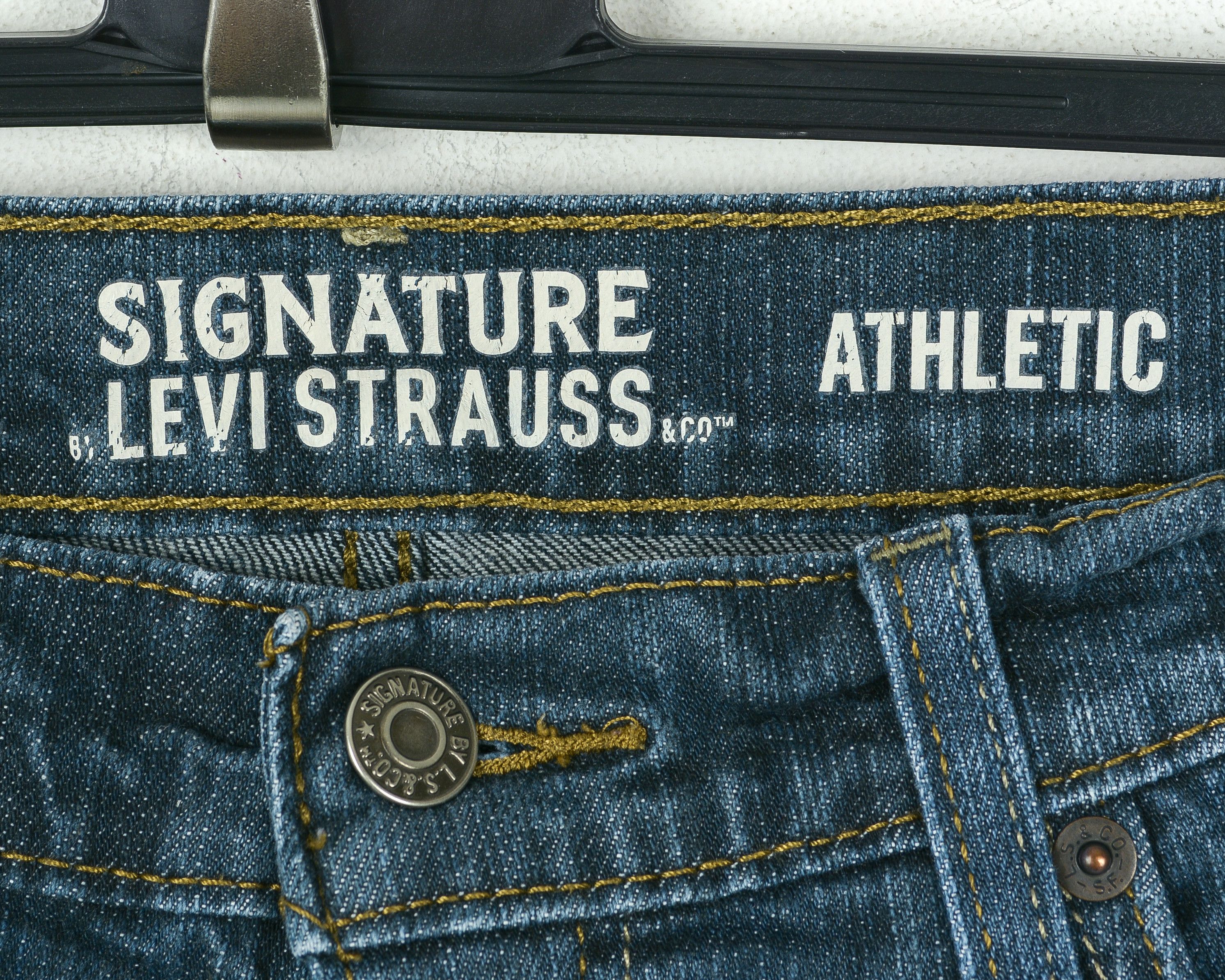 Levi's Signtature Athletic W36 L30 Jeans Stretch Denim Pants Blue Size US 36 / EU 52 - 3 Thumbnail