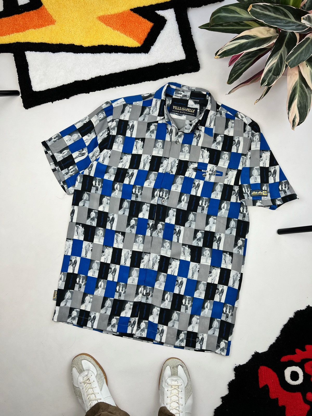 Marc Buchanan × Pelle Pelle × Vintage 90s Pelle Pelle vintage full print comic shirt button up Size US S / EU 44-46 / 1 - 1 Thumbnail