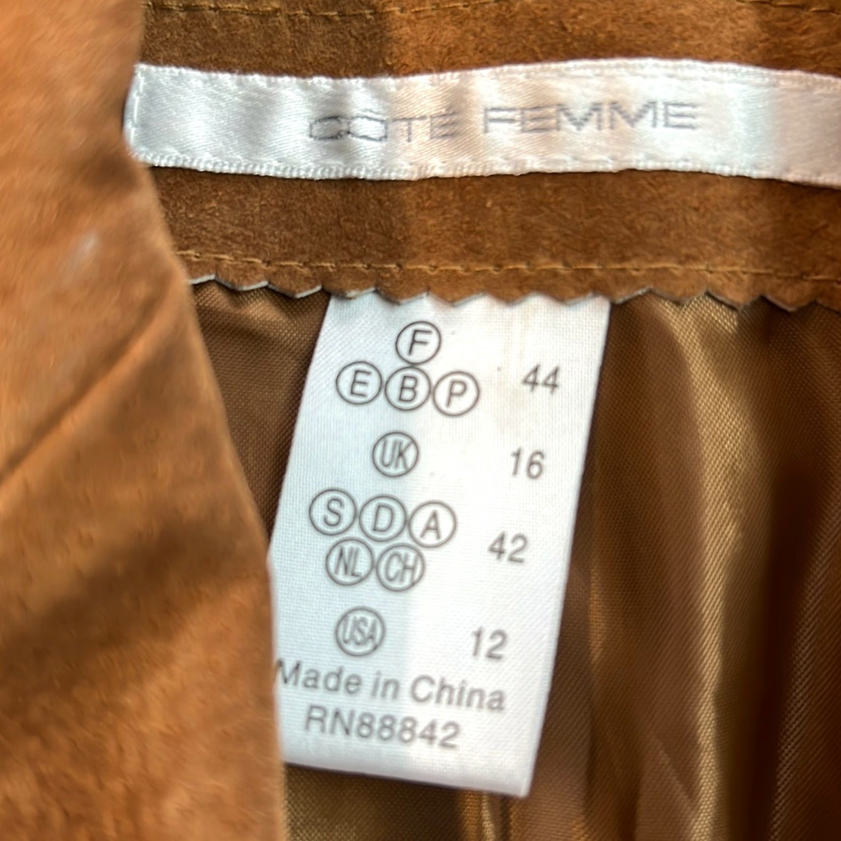 Vintage VINTAGE Cote Femme Brown Pigskin Mid-Length Jacket Size 12 Women Long Sleeve Classic Casual Buttons Size XL / US 12-14 / IT 48-50 - 5 Thumbnail