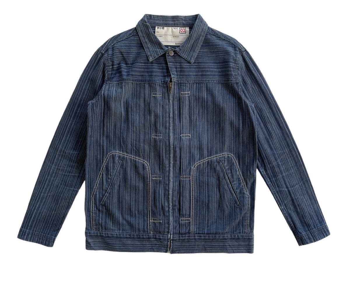 Vintage Vintage Denim Workers Hickory Wabash Jacket Size US L / EU 52-54 / 3 - 3 Thumbnail