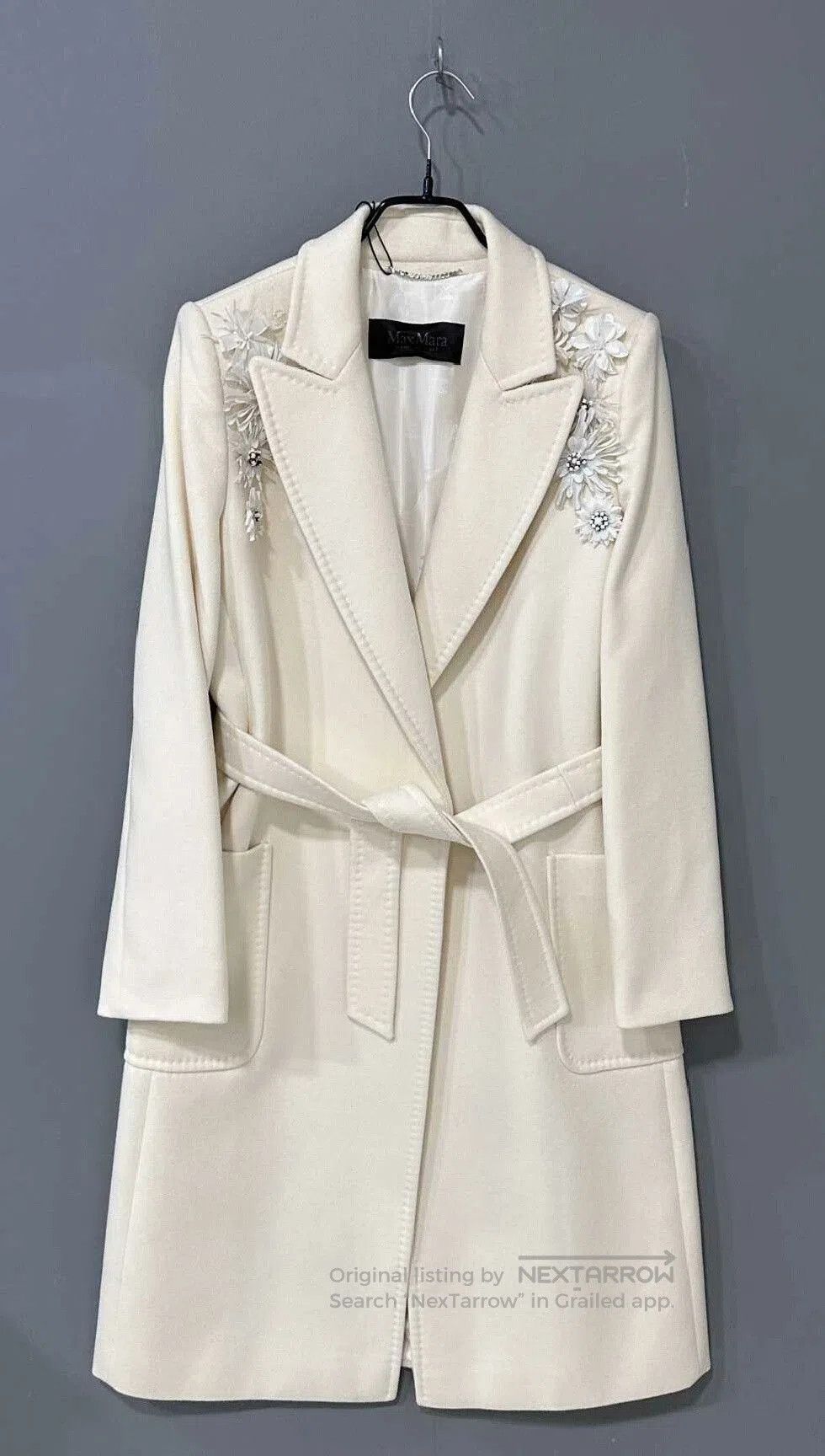 Max Mara MaxMara Black Label Floral Long Coat. Size M / US 6-8 / IT 42-44 - 1 Thumbnail