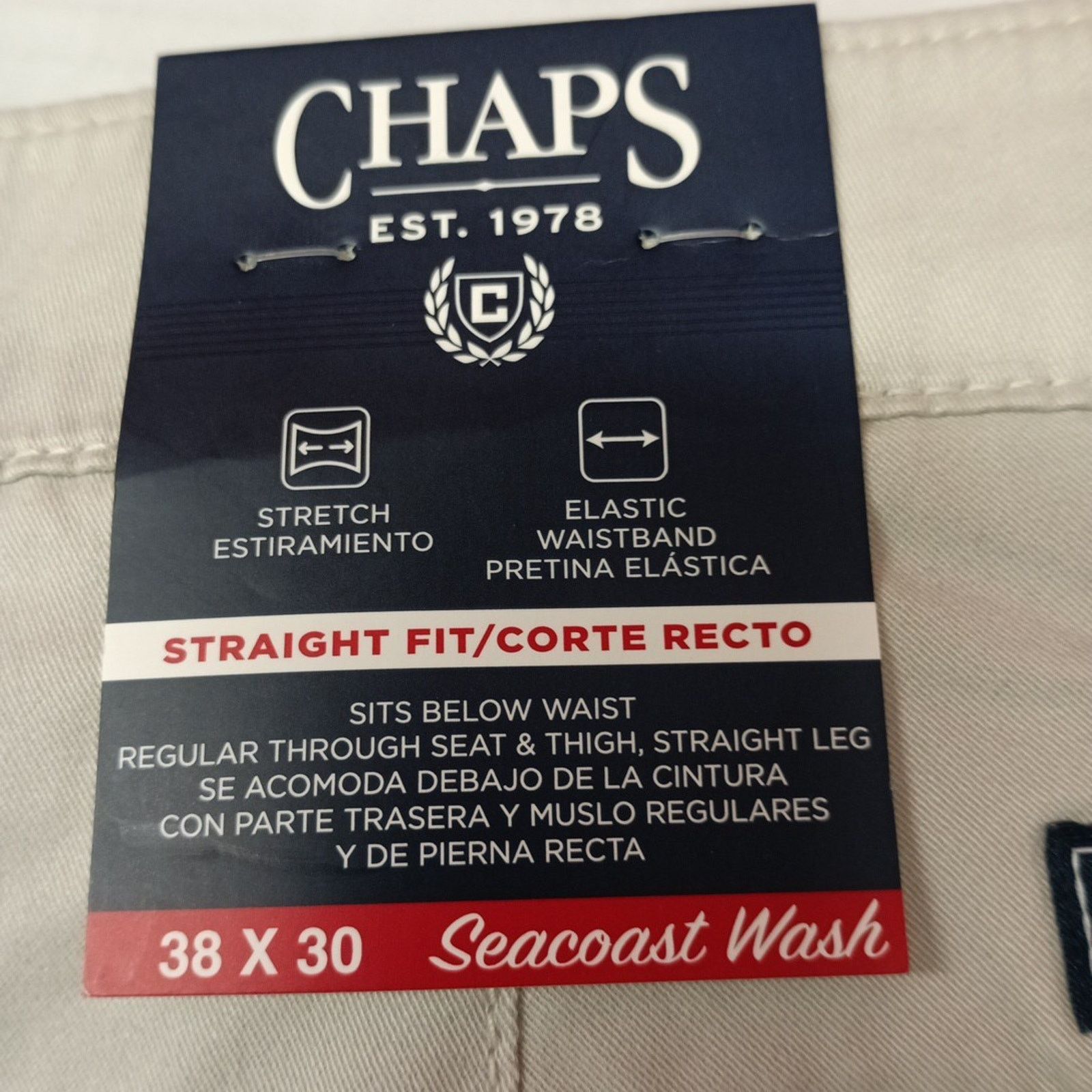 Chaps Chaps Straight Fit Chino Pants Men's Size 38x30 Stone Size US 38 / EU 54 - 2 Thumbnail