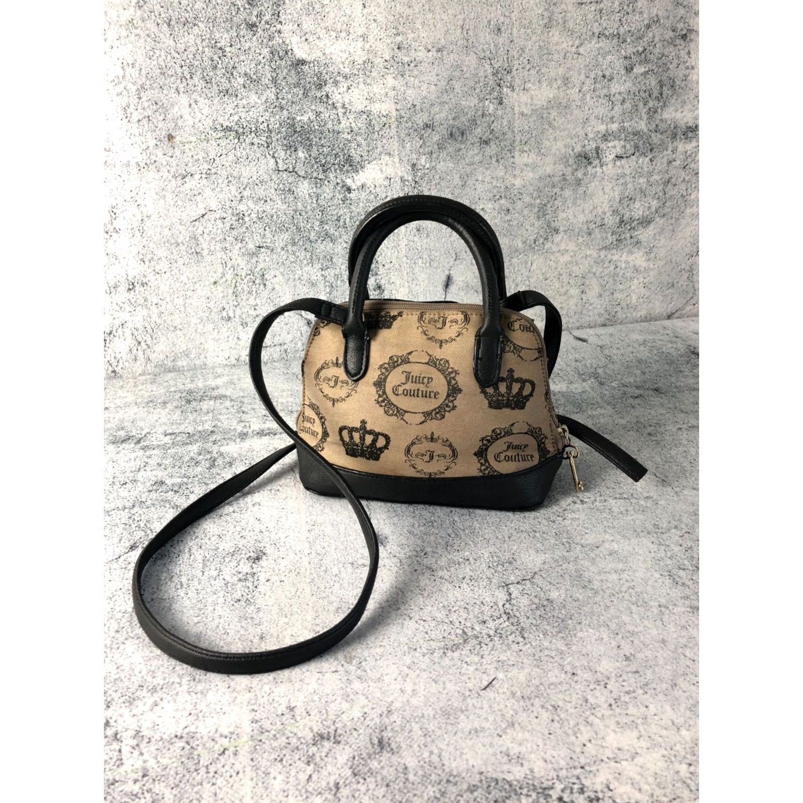 Juicy Couture Juicy Couture Shoulder Bag Brown Cotton Blend Patterned Womens Small Crossbody Zip Size ONE SIZE - 3 Thumbnail