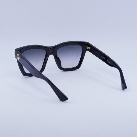 Gucci GG1714S 001 Sunglasses Black Square Frame, Grey Lenses display picture 3