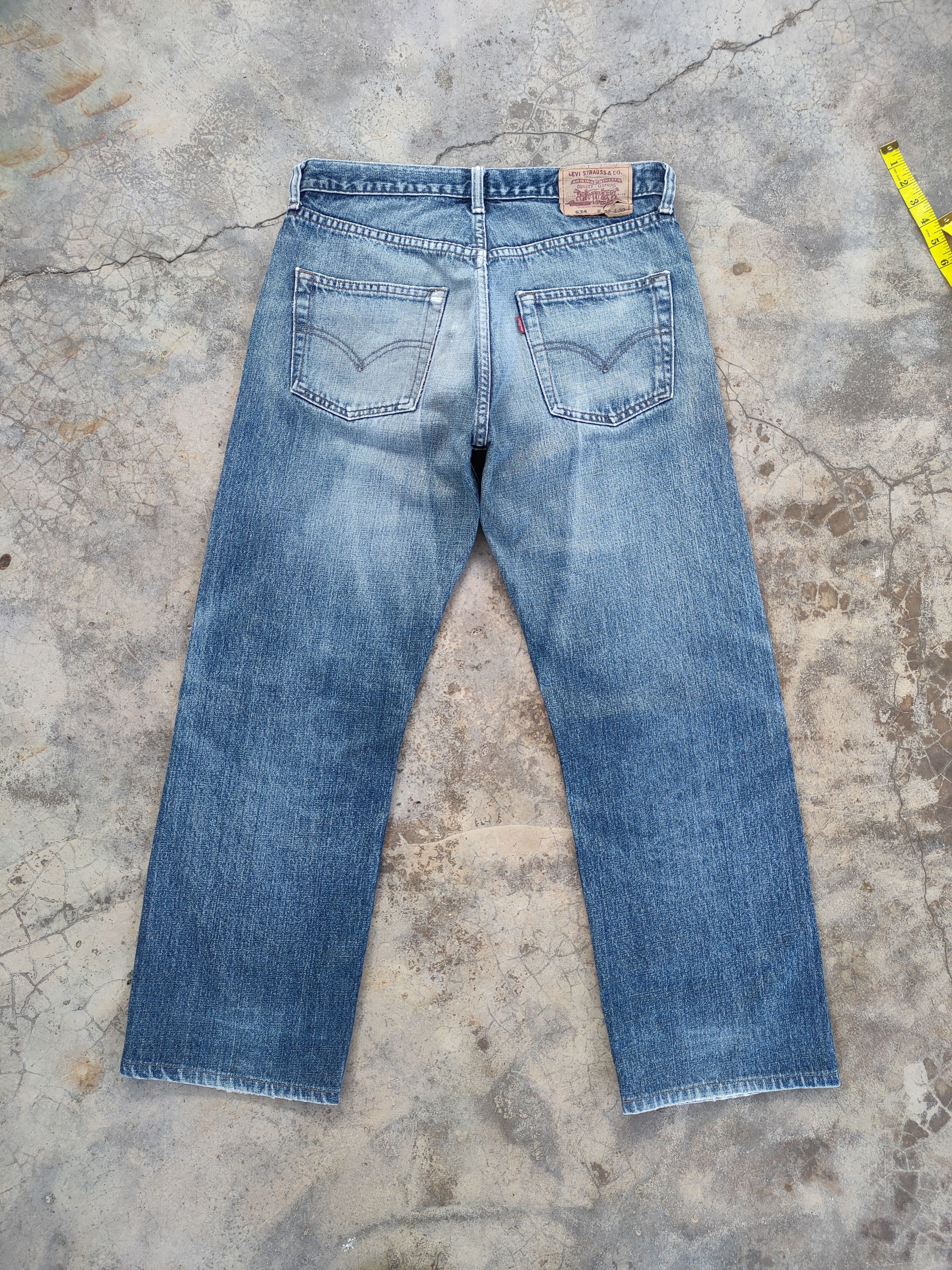 Jean VINTAGE LEVI'S 534 04' FADED DISTRESSED JEANS DENIM PANTS Size US 34 / EU 50 - 9 Thumbnail