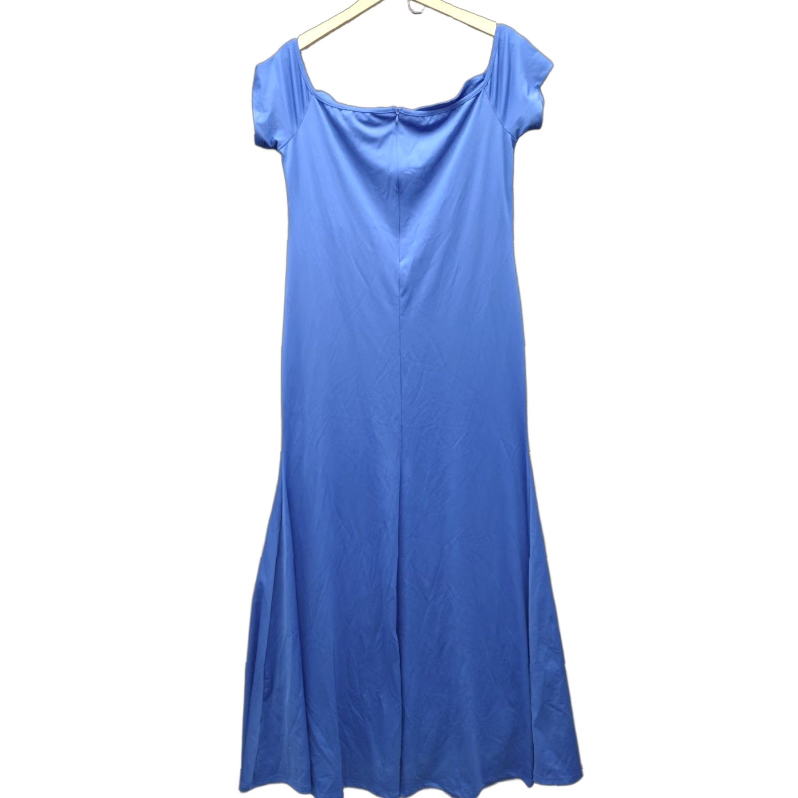 Vintage Royal Blue Off the Shoulder Bridesmaids Women's Dress 2XL Size 2X Plus Blue Off the shoulder Bridesmaids Dress Womens Royal Blue 2XL Mens? Size XXL / US 16-18 / IT 52-54 - 1 Thumbnail