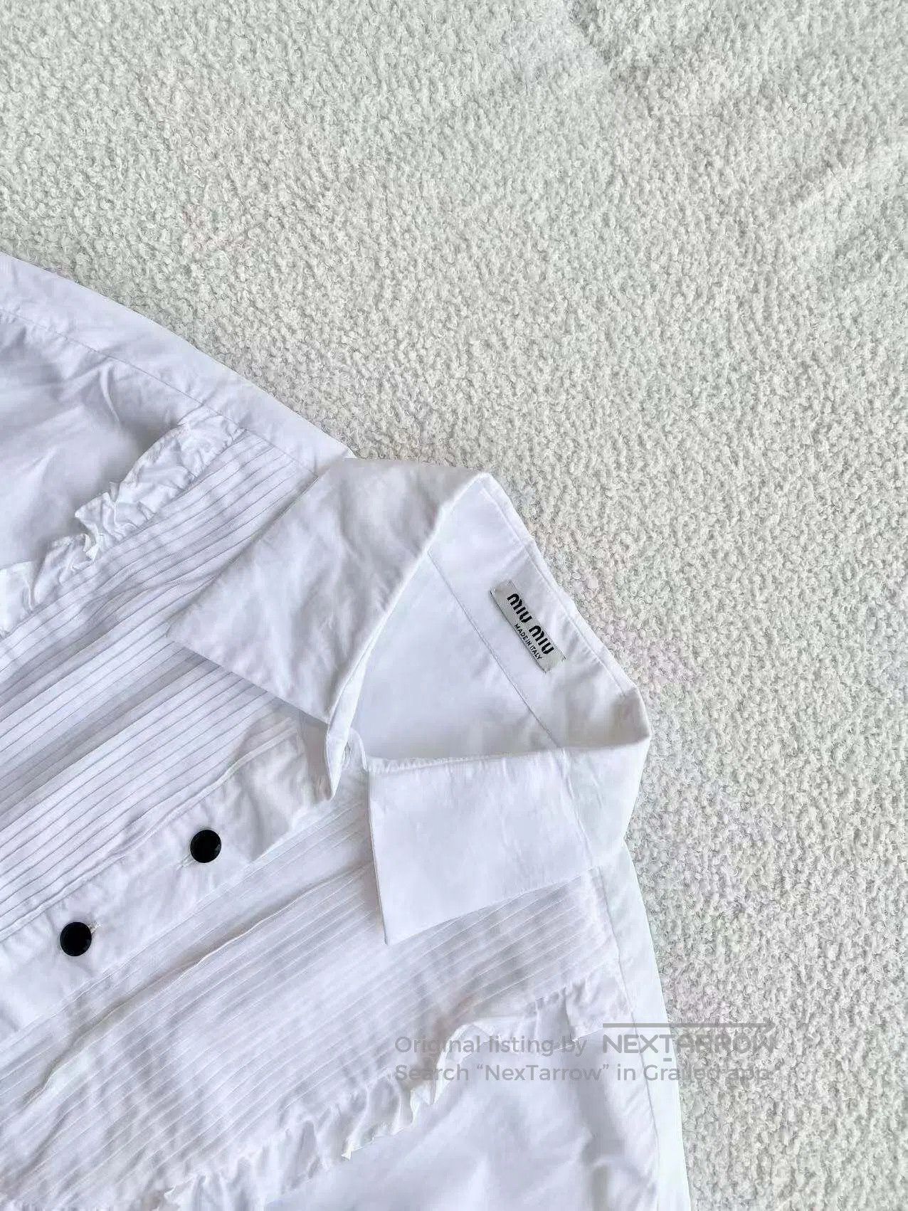 Miu Miu Miu Miu White shirt| Size XS / US 0-2 / IT 36-38 - 4 Thumbnail