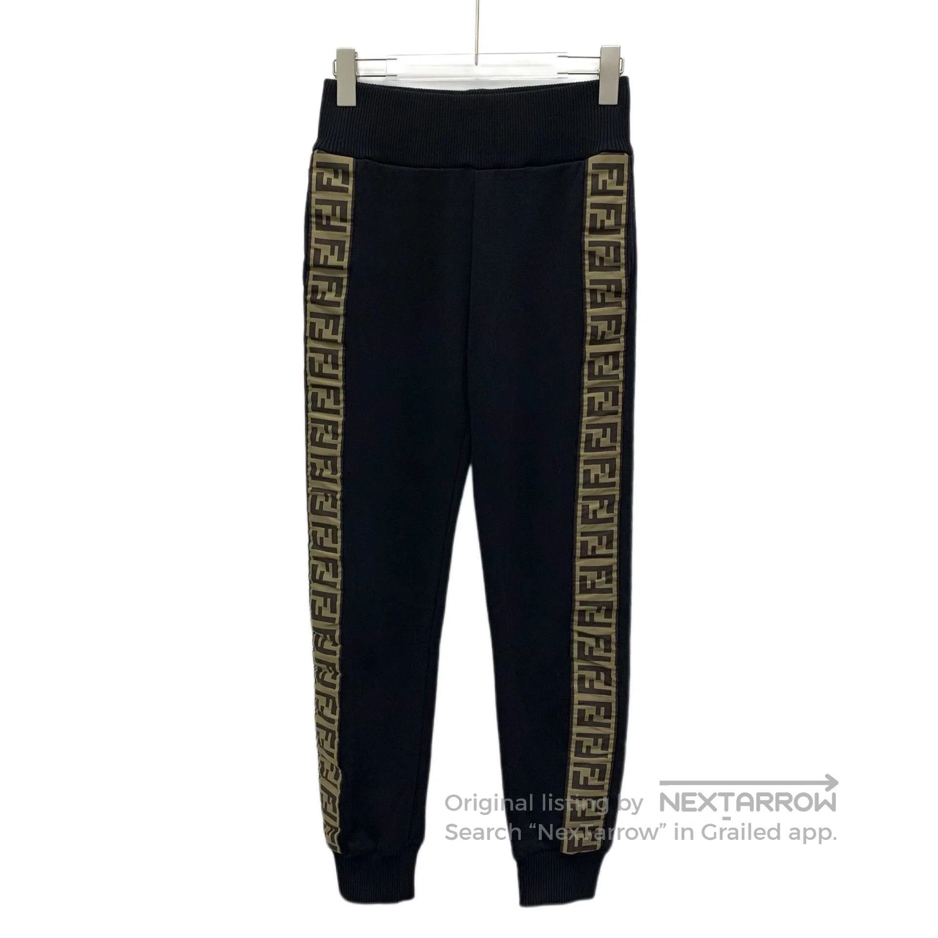 Fendi fendi black side logo cotton jogger pants. Size US 38 / EU 54 - 1 Thumbnail