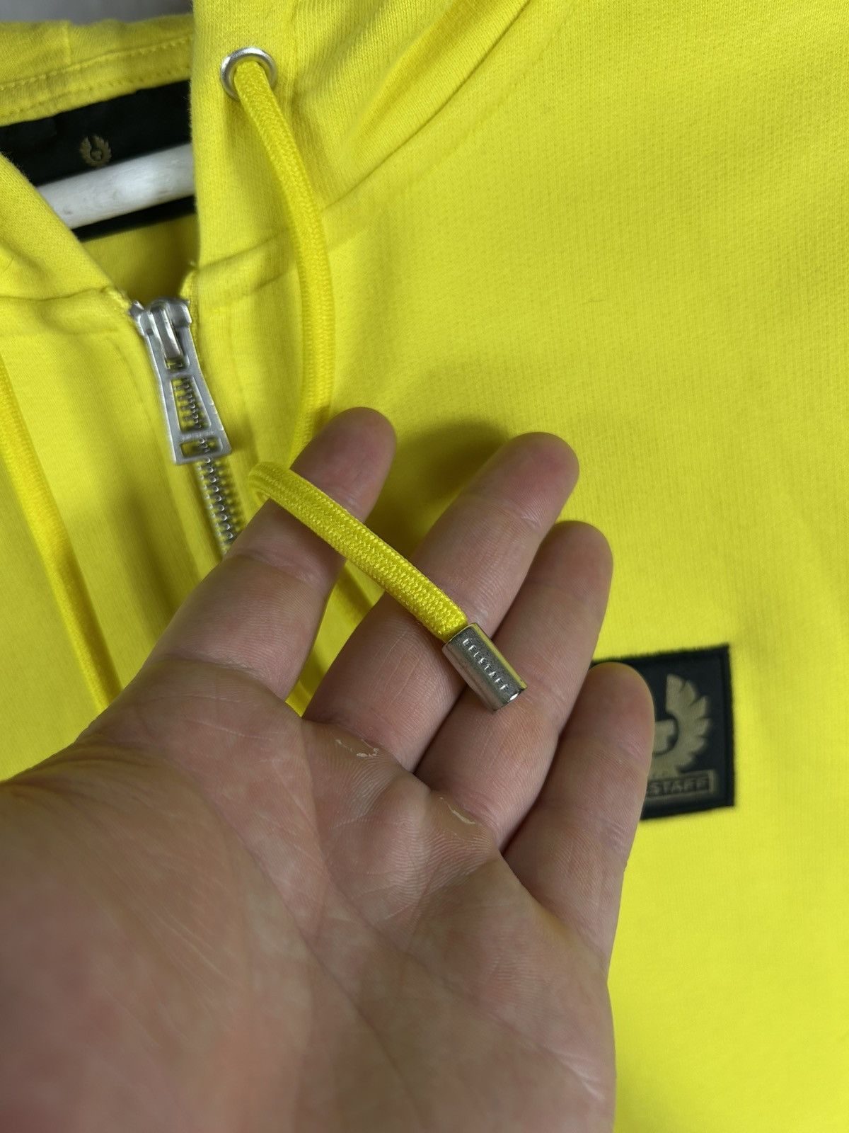 Belstaff Belstaff England Yellow Zip Hoodie Size XL 100% Cotton Size US XL / EU 56 / 4 - 6 Thumbnail