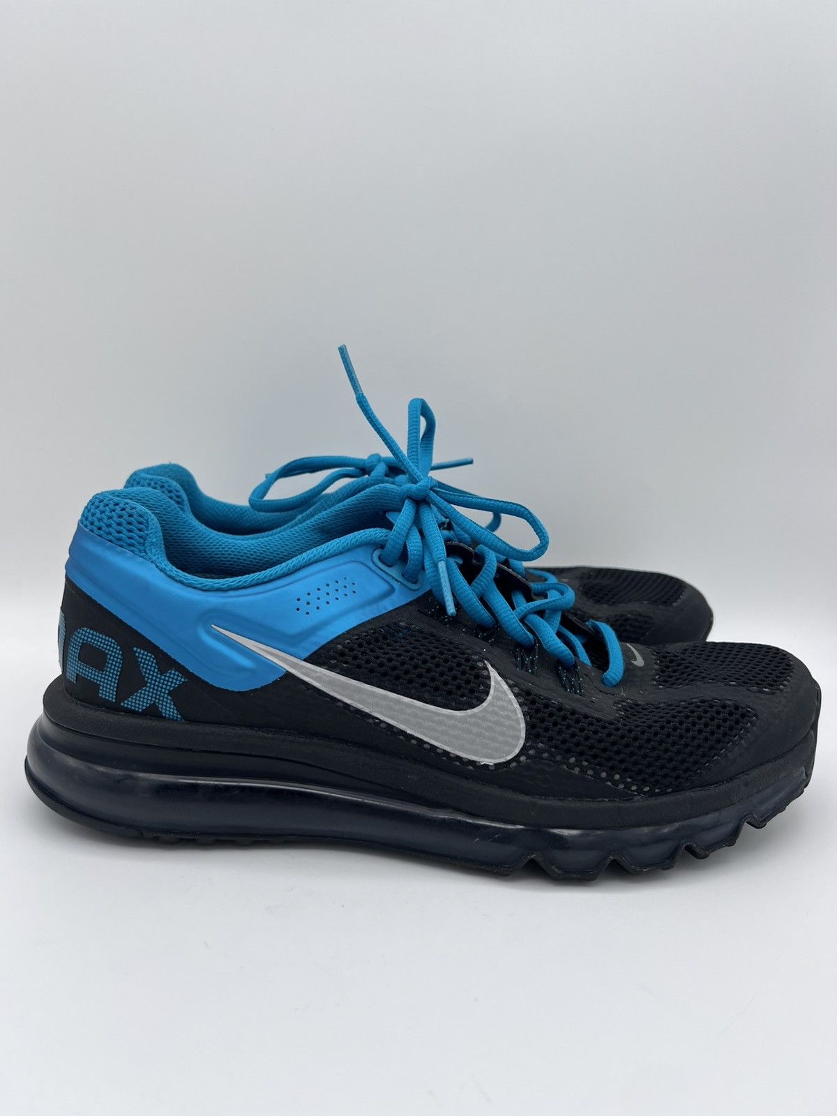 RARE EUC NIKE Women Air Max 2013 Black Blue US 10 555363-005