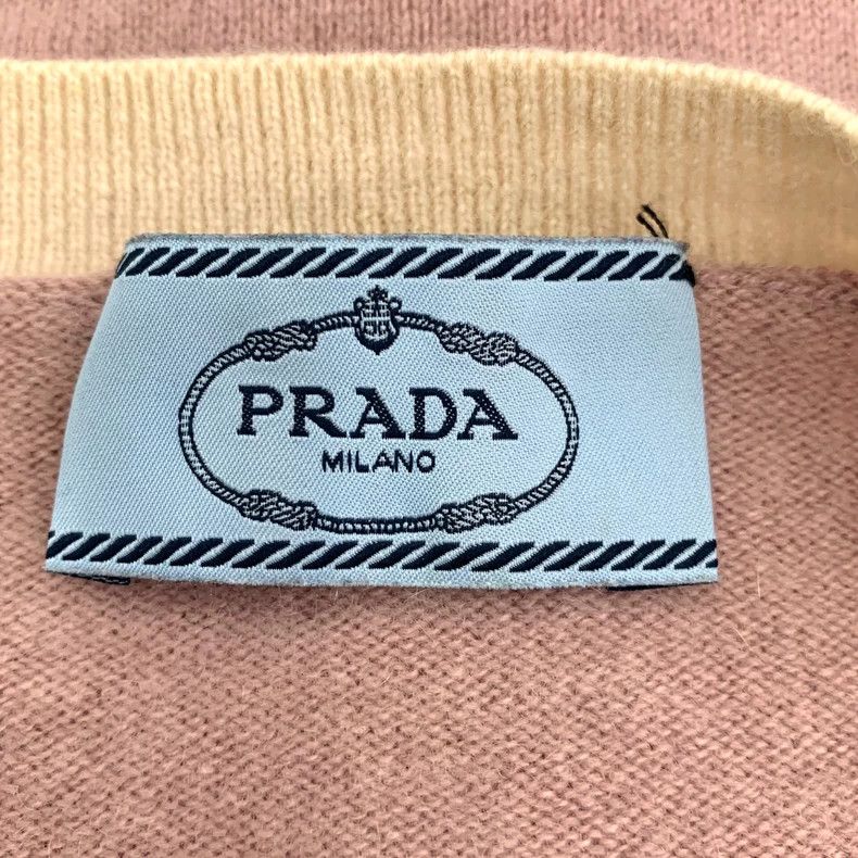 Prada PradaPink cashmere round-neck single-breasted knitted cardi Size S / US 4 / IT 40 - 5 Thumbnail