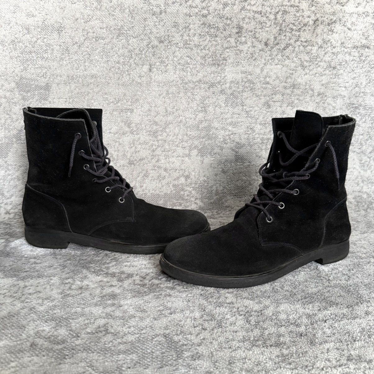 Shellac 2000s Shellac by Hideshi Maruya Back Zip Lace Up Suede Boots Size US 10.5 / EU 43-44 - 4 Thumbnail