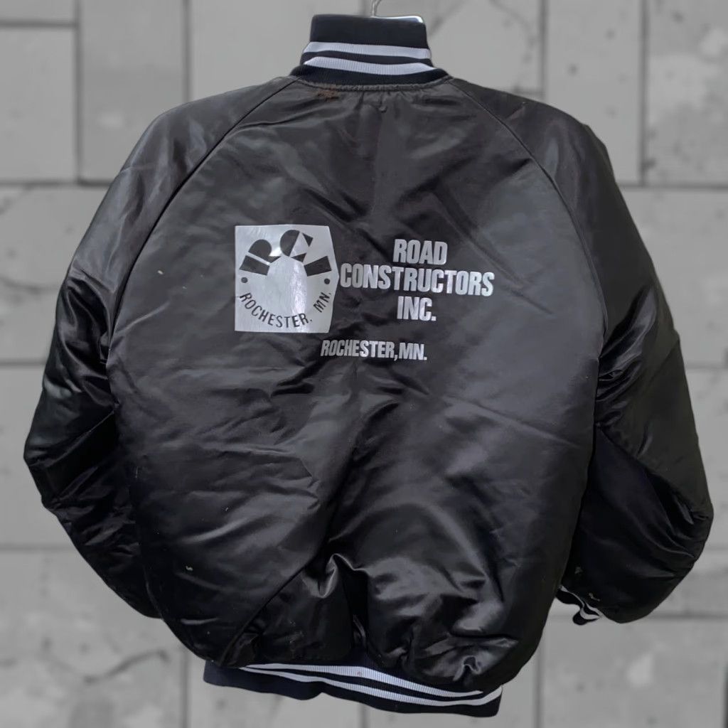Vintage North Trail Jacket Mens Black Satin Snap Button Lined Casual Size L Size US L / EU 52-54 / 3 - 1 Thumbnail