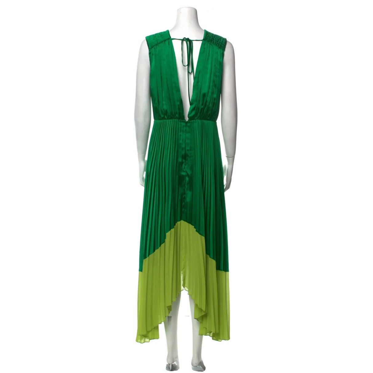 Amur AMUR Amelia V-Neck Green Long Dress sz 10 Size L / US 10 / IT 46 - 5 Thumbnail