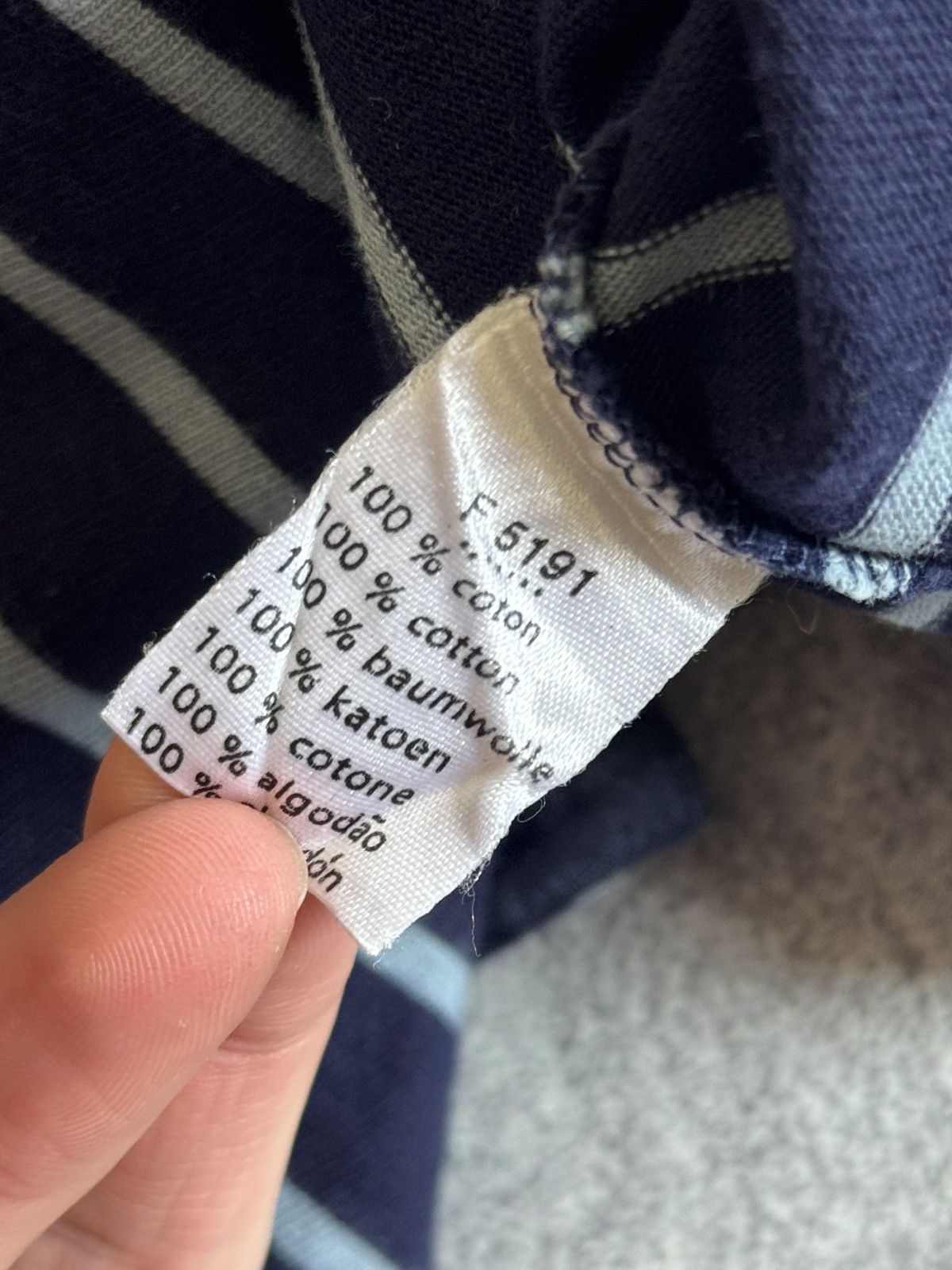 Lacoste × Vintage Lacoste XL striped rugby polo long sleeve sweatshirt jumper Size US XL / EU 56 / 4 - 11 Thumbnail