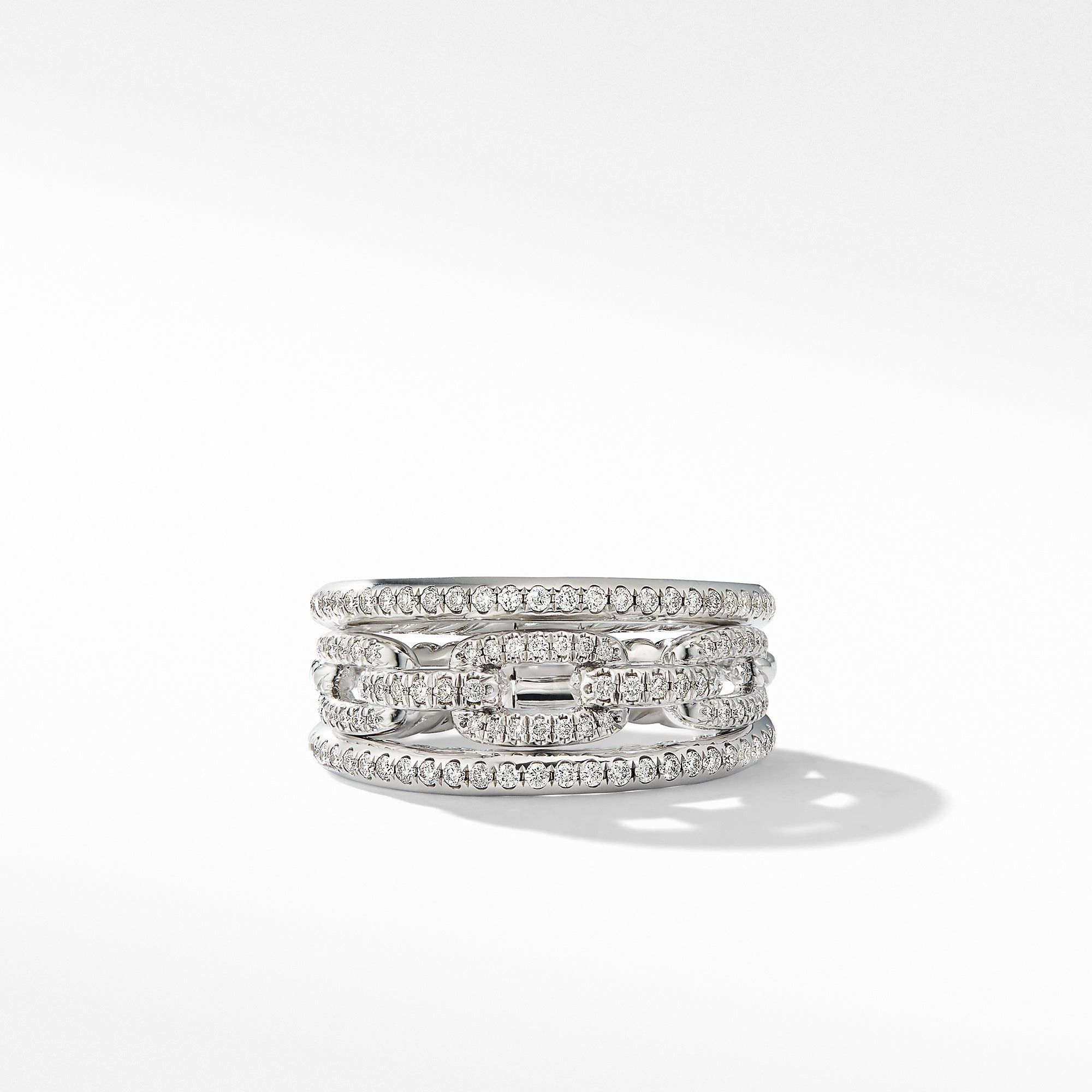 David Yurman o1s1wg111025 R14872D Three Row Chain Link Ring in Silver Size ONE SIZE - 1 Thumbnail