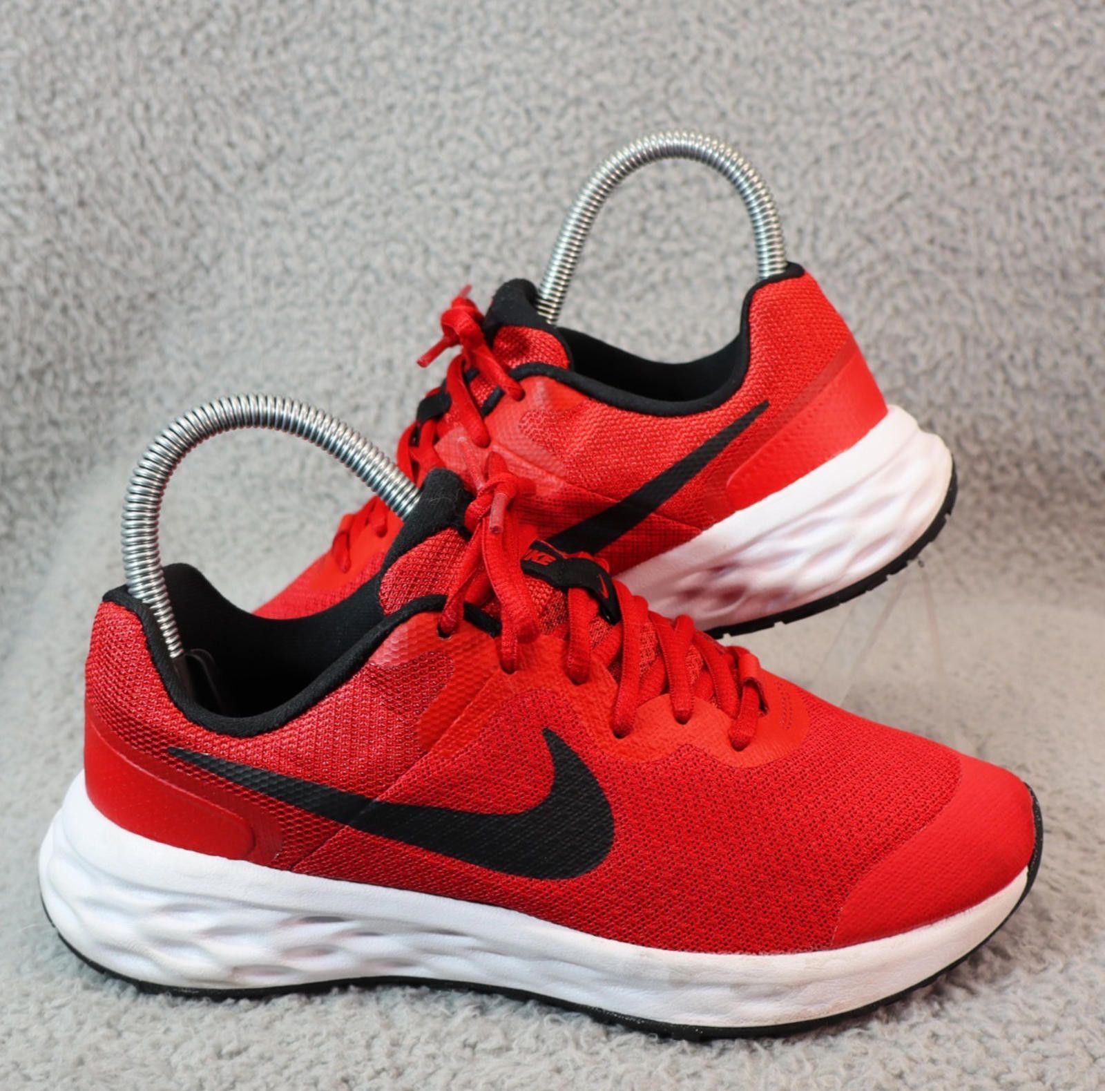 Nike Nike Boys Revolution 6 DD1096-607 Red Running Shoes 4Y VGUC Size US 5 / EU 37 - 1 Thumbnail