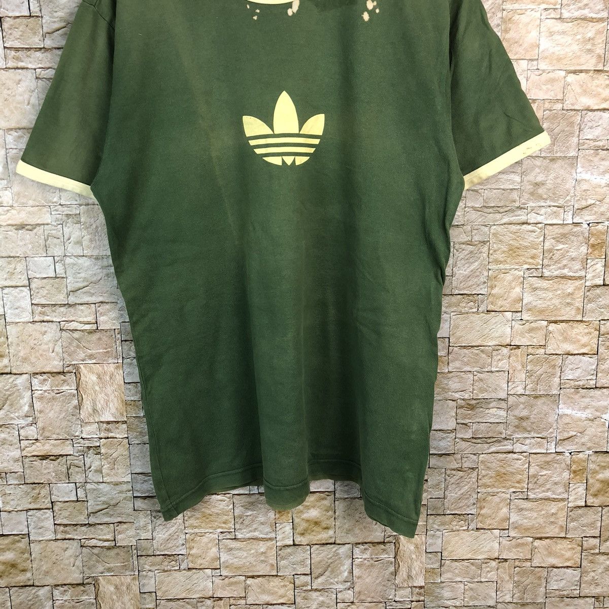Adidas Adidas vintage ringer Green faded Tee #A570 Size US M / EU 48-50 / 2 - 3 Thumbnail