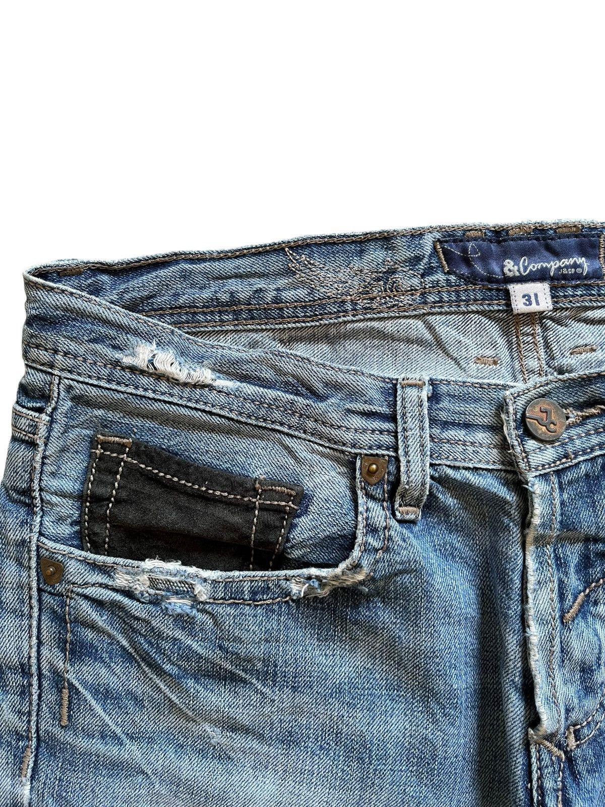 Japanese Brand Vintage Japanese Brand Loose Embellished Jean Shorts Jorts Size US 31 - 3 Thumbnail
