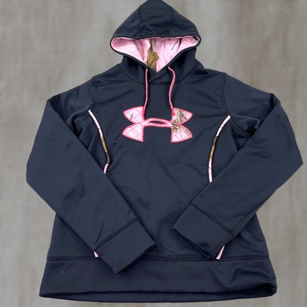 Under Armour Under armour Hoodie Women M Black Pink Camo Logo Pullover All Seasons Moisture Wicking Sports Logo Mens Womens Girls Boys Size M / US 6-8 / IT 42-44 - 1 Thumbnail