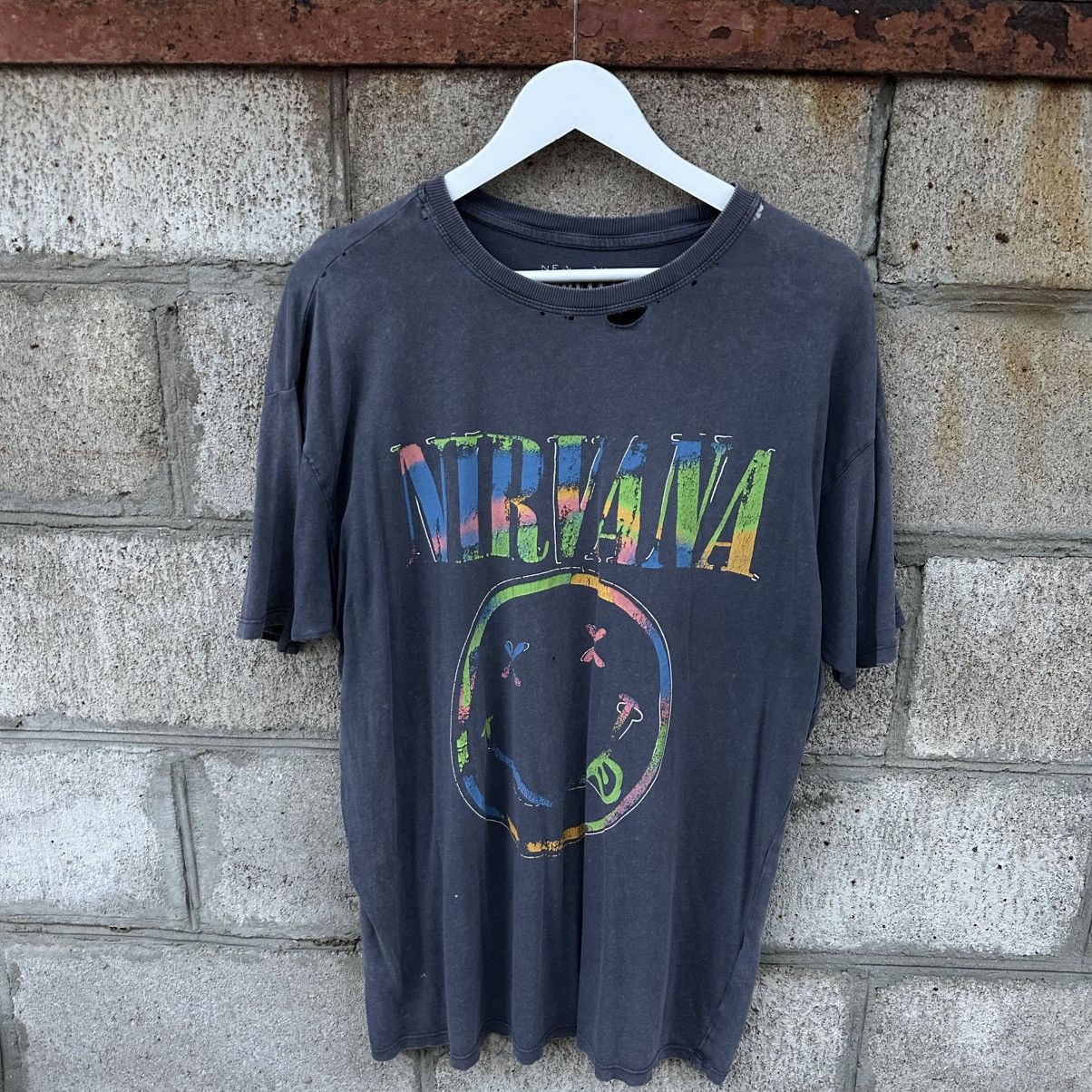 Nirvana VTG Fitted Band Rock T-shirts Nirvana Big Logo Hype Trend Size US M / EU 48-50 / 2 - 1 Thumbnail