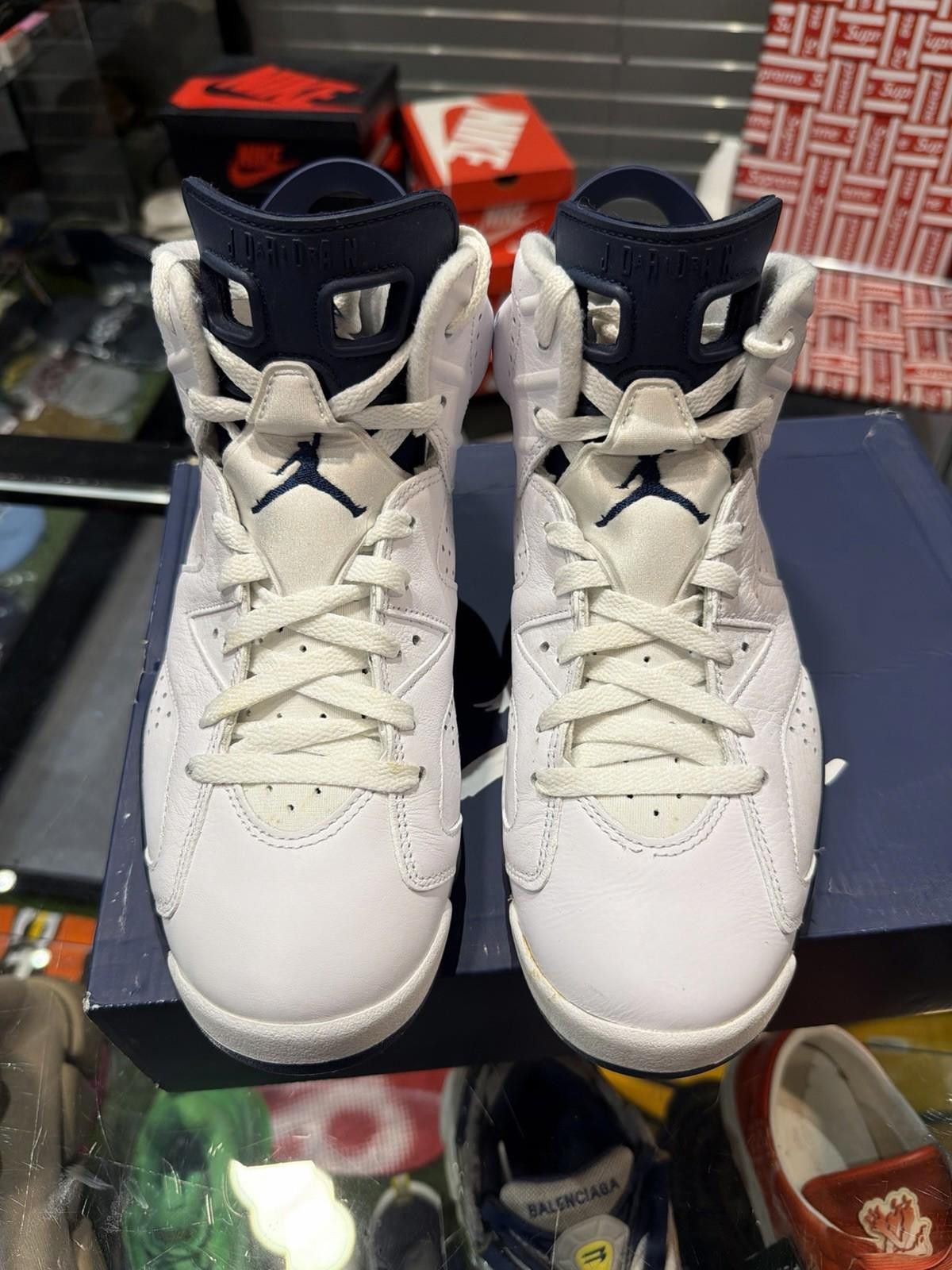 Jordan Brand Air Jordan 6 Midnight Navy Retro Size 9 Mens White Sneakers Size US 9 / EU 42 - 5 Thumbnail