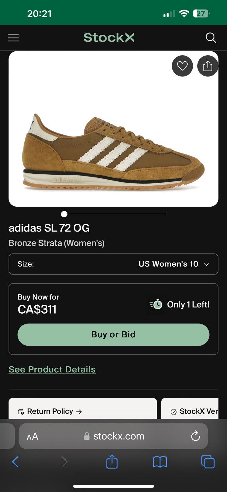 Adidas Adidas SL72 OG W Size US 9 / EU 42 - 5 Thumbnail