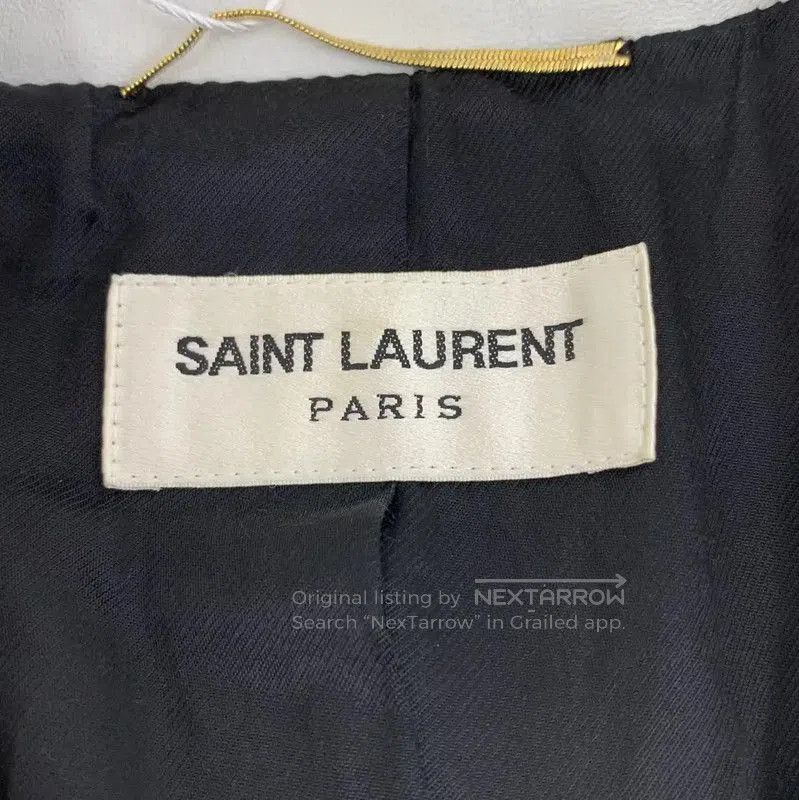 Yves Saint Laurent Saint Laurent White Leather Jacket for Women . Size XS / US 0-2 / IT 36-38 - 5 Thumbnail