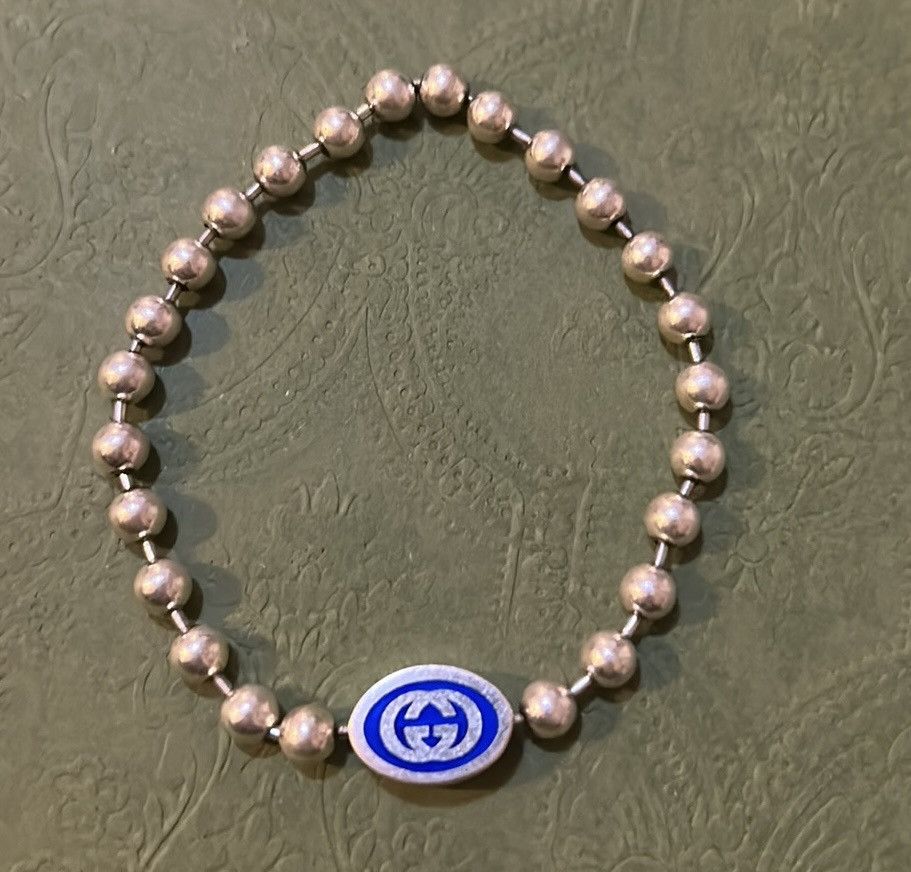 Adidas × Gucci Gucci Interlocking G Boule Chain Bracelet size 17 Ag925 Size ONE SIZE - 2 Thumbnail