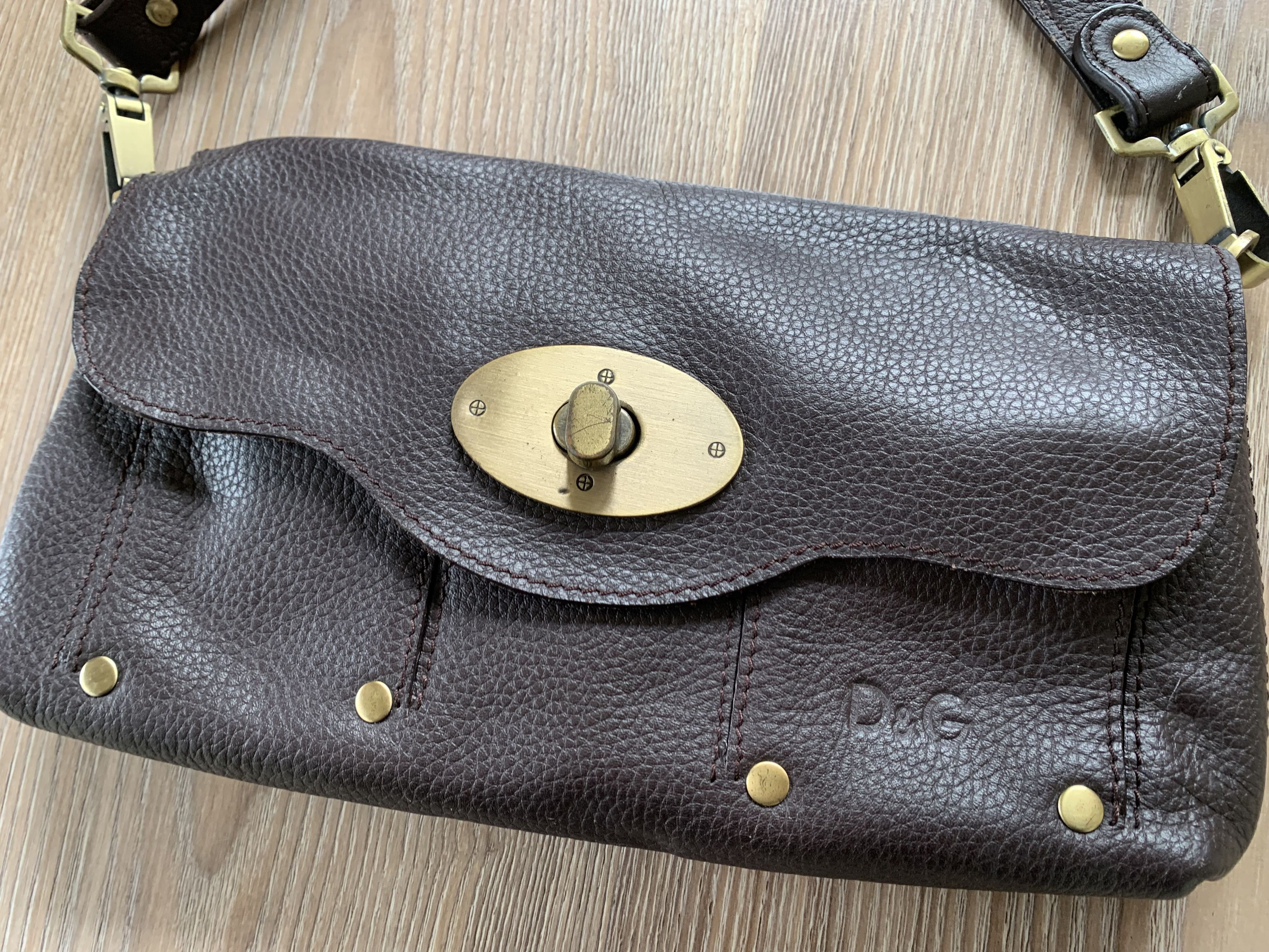 Dolce & Gabbana Dolce & Gabbana Vintage Brown Leather Mini Bag Size ONE SIZE - 5 Thumbnail