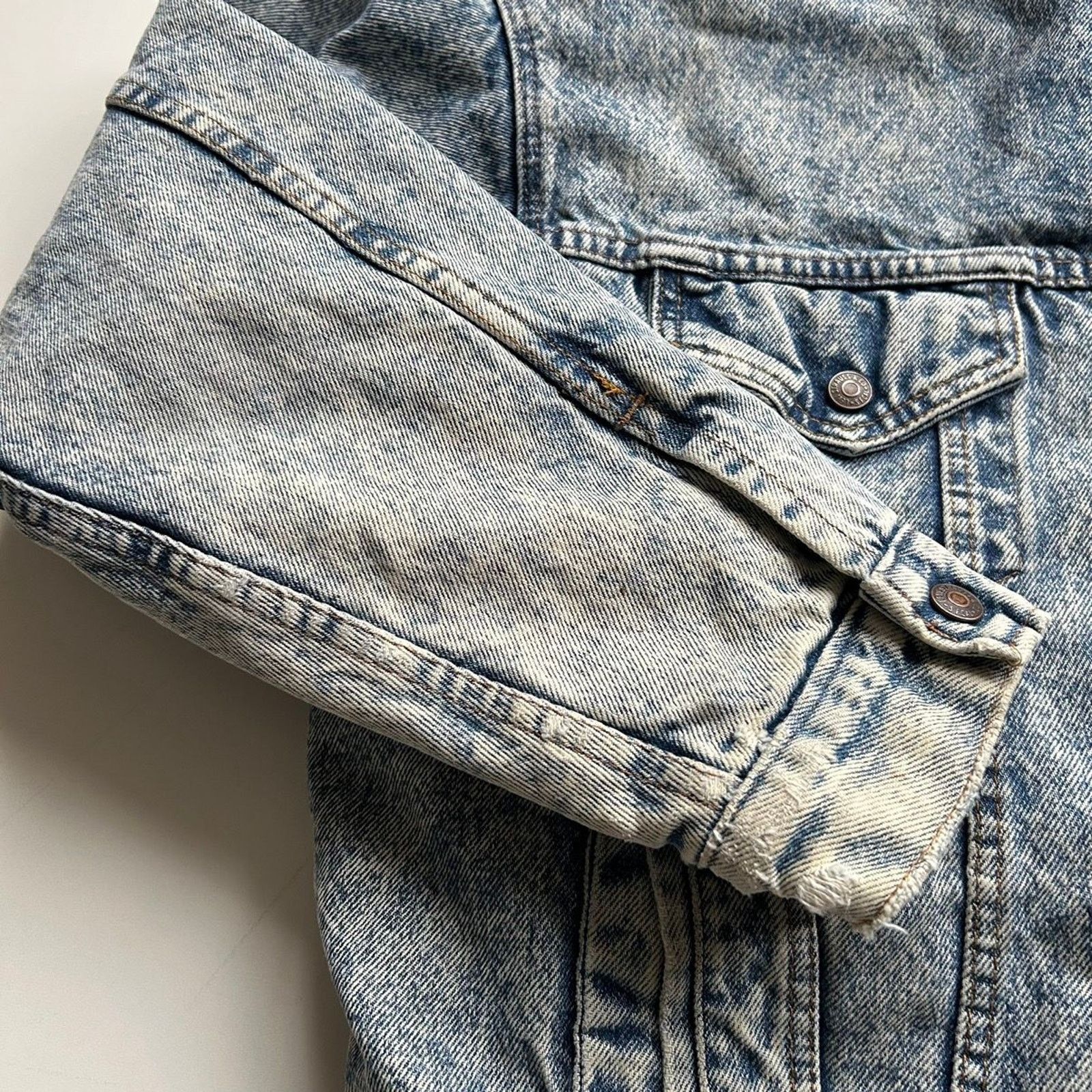 Levi's × Vintage Vintage 1990s Levi's Sherpa Lined Denim Jacket Men's Large Size US L / EU 52-54 / 3 - 4 Thumbnail