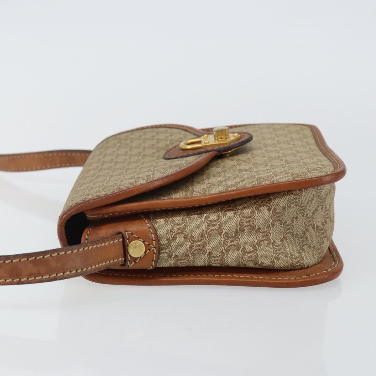 Celine CELINE Macadam Canvas Shoulder Bag Pvc Beige Gold Size ONE SIZE - 5 Thumbnail