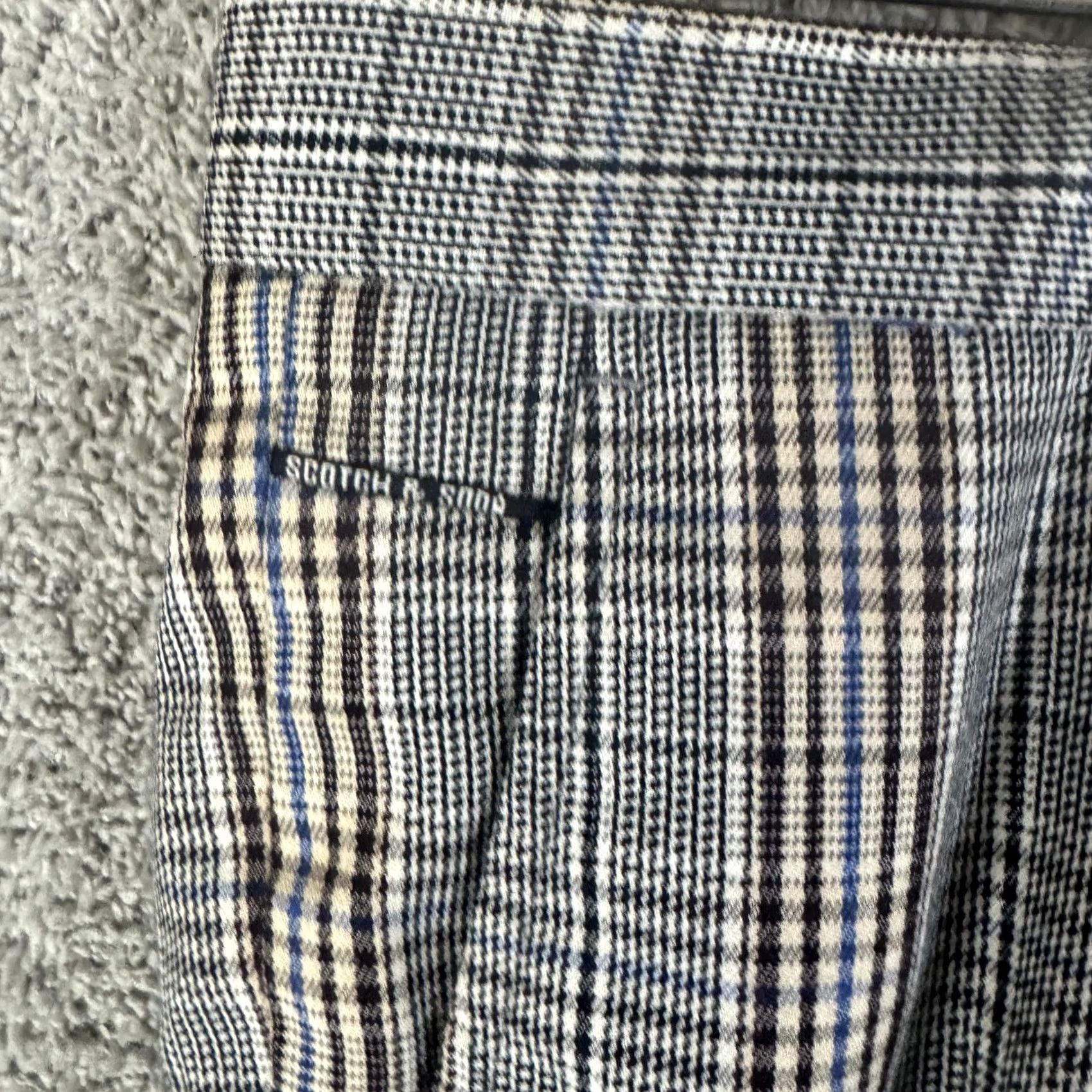 Scotch & Soda Scotch & Soda Mens Pants Chino Slim Plaid Gray 30x32 Mott Tweed Stretch S-L Footnote Size US 30 / EU 46 - 6 Thumbnail