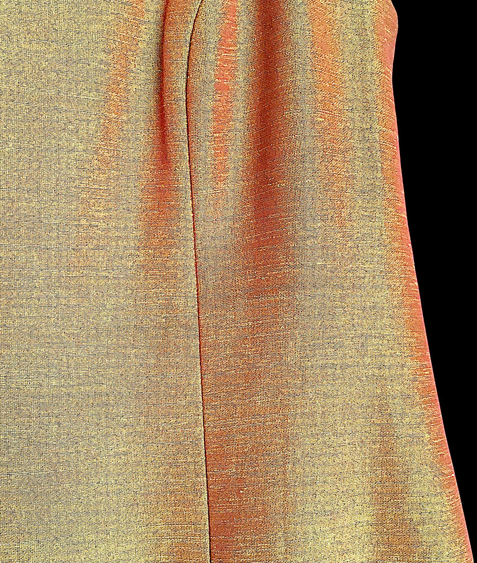 Vintage Vintage Silk Shantung Dress – Retro 1960s Design, Sheath Fit Size M / US 6-8 / IT 42-44 - 9 Thumbnail